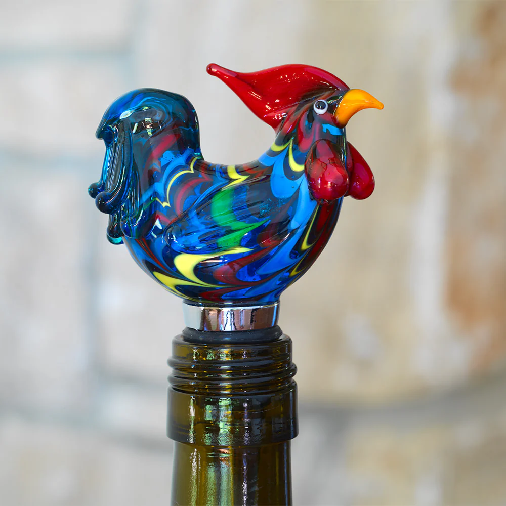 Rooster Glass Bottle Stopper - Image 4