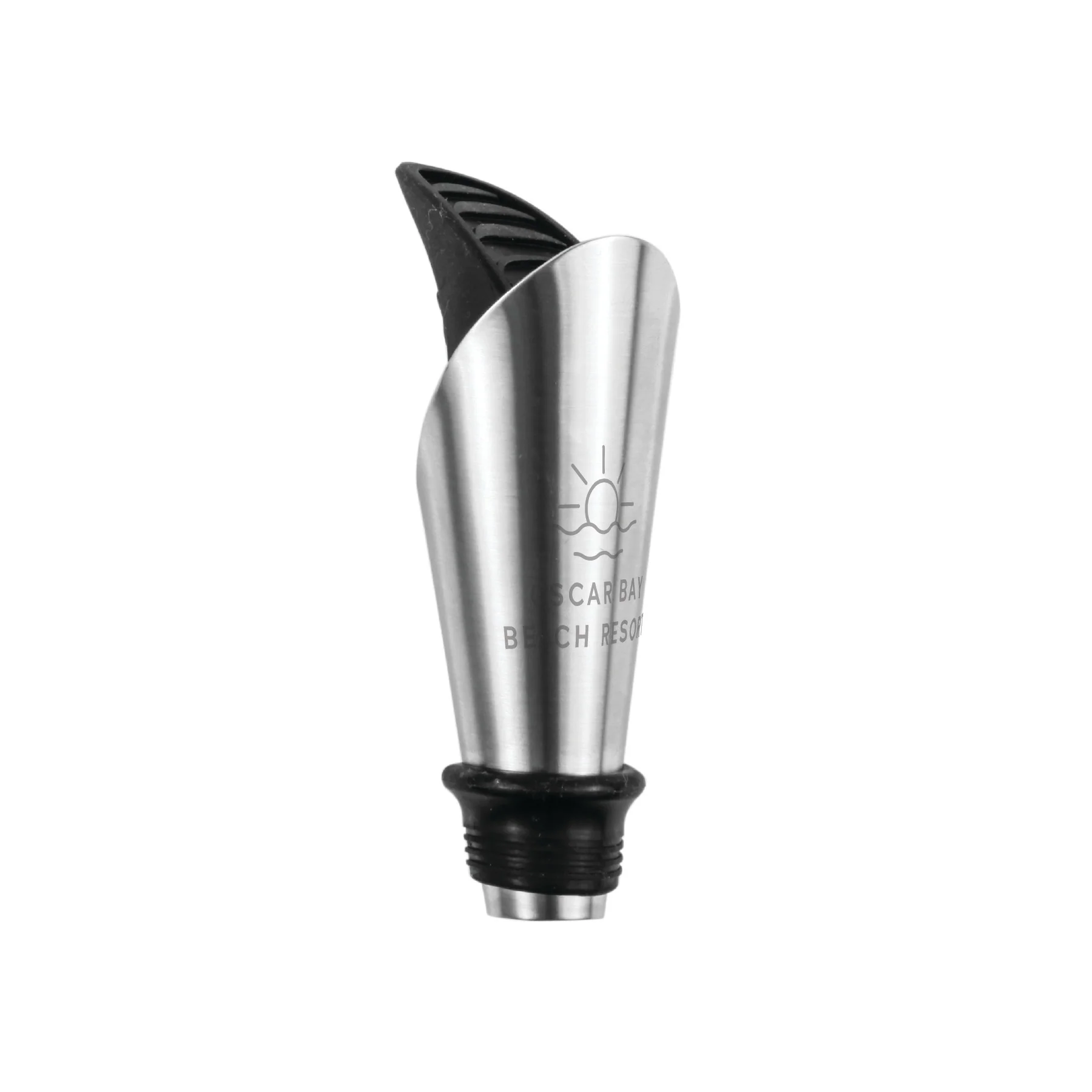 Duo Bottle Stopper and Pourer in Black - Image 3