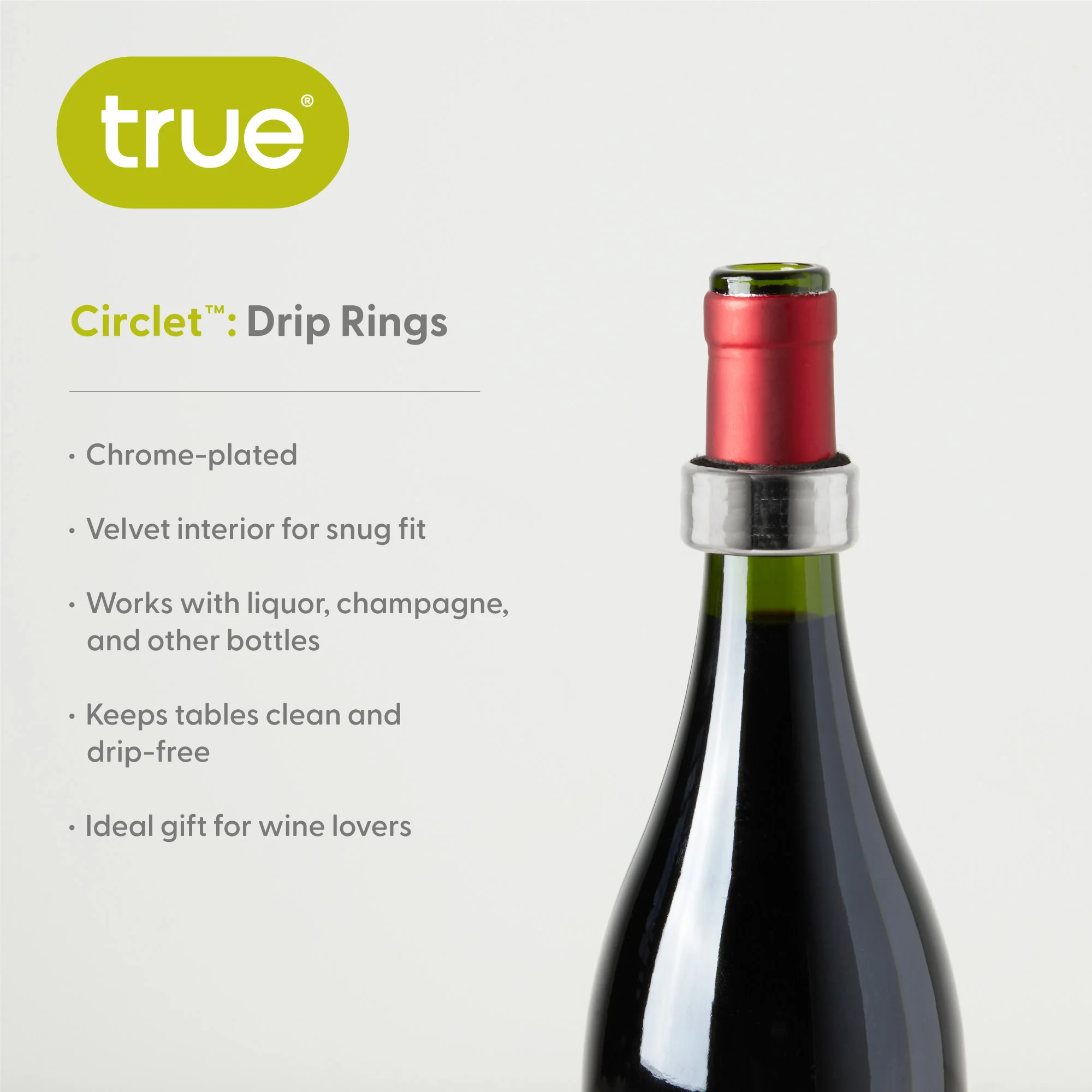 Circlet Wine Bottle Drip Rings, Set of 2 - Image 6