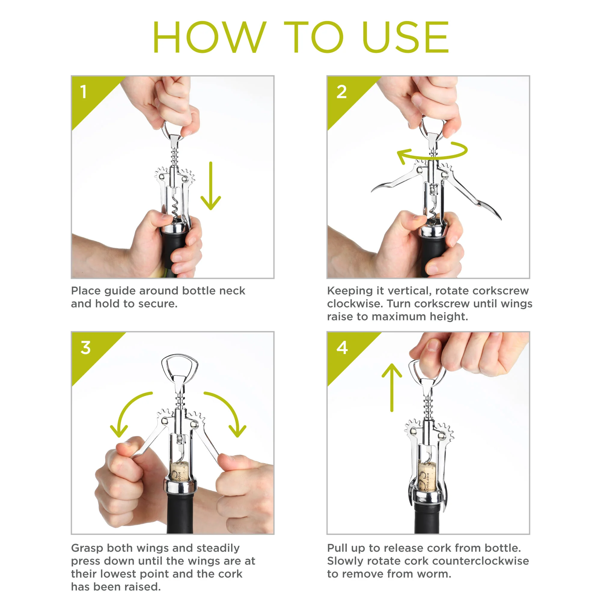 Soar Winged Corkscrew in Stainless Steel - Image 6