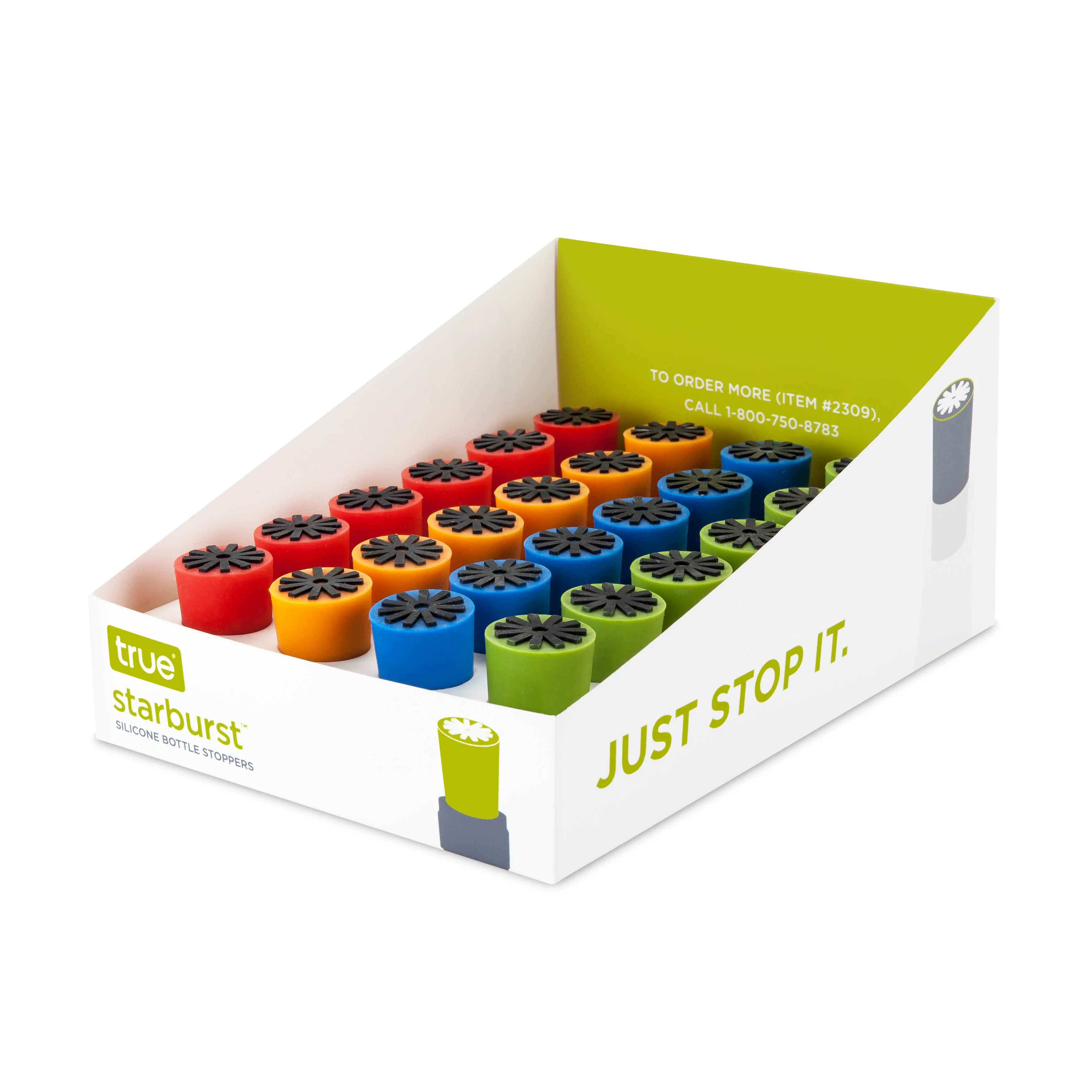 Starburst Silicone Bottle Stopper in Assorted Colors, Bulk - Image 3