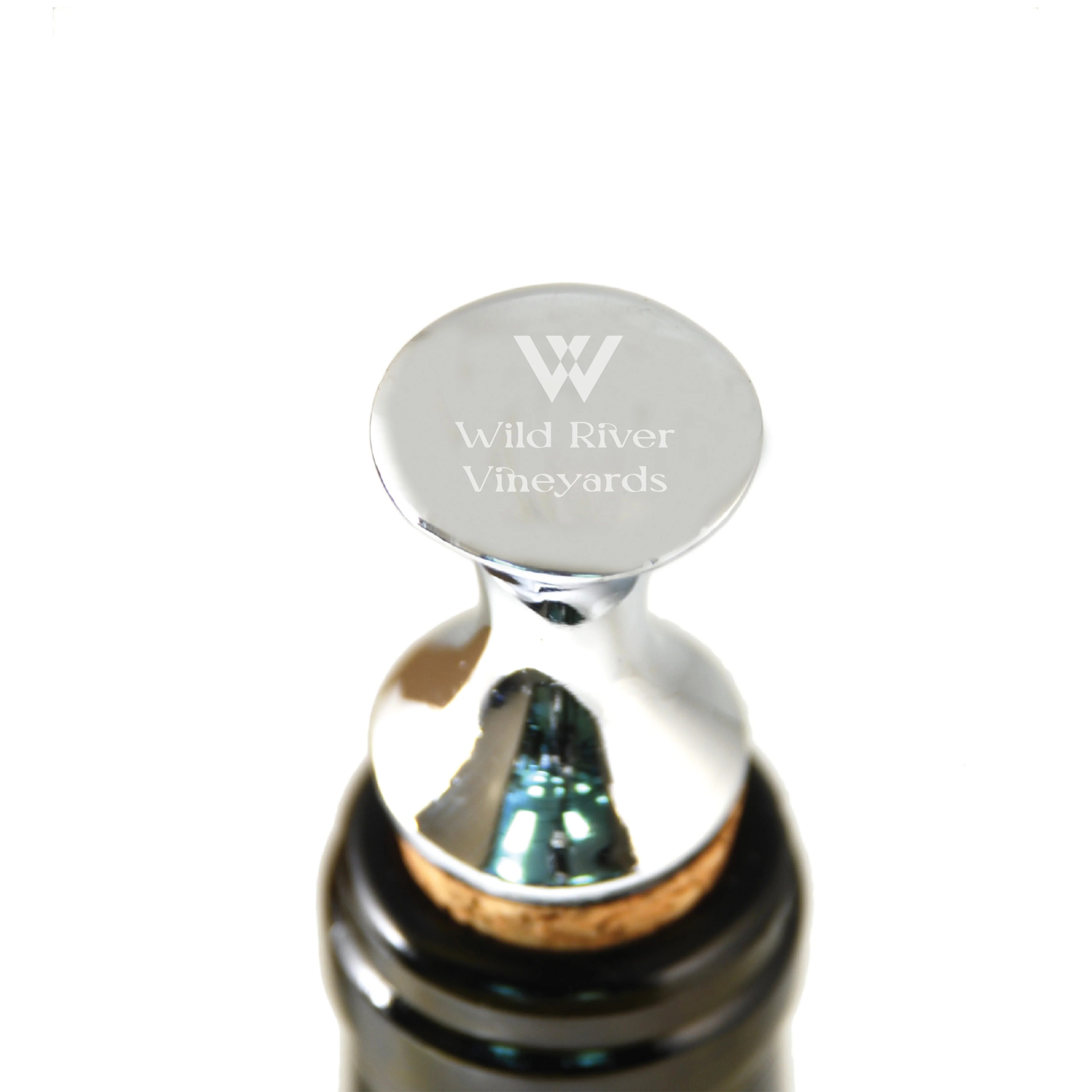Monarch Chrome & Cork Bottle Stopper - Image 4