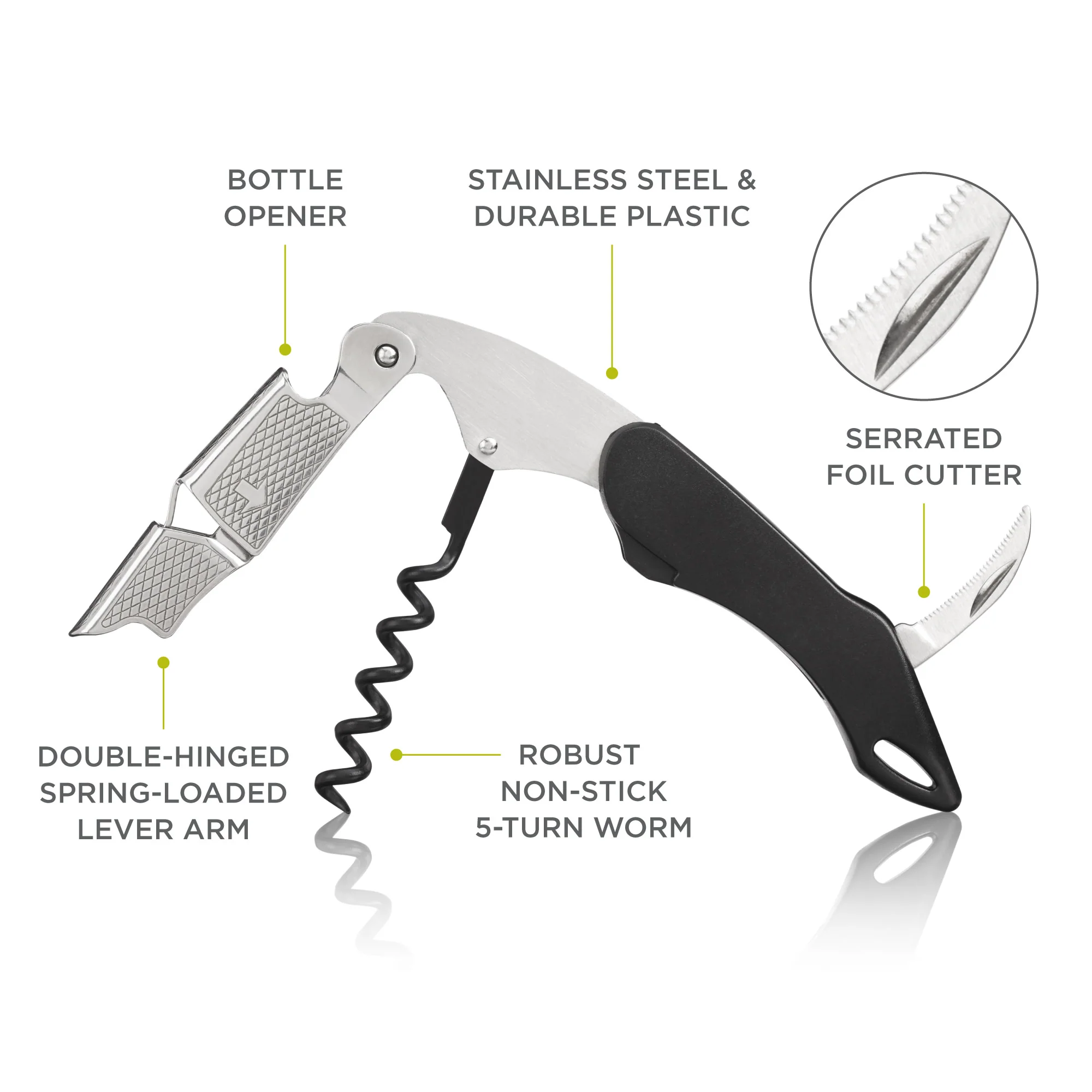 Sommelier Professional Corkscrew in Black, Bulk - Image 4