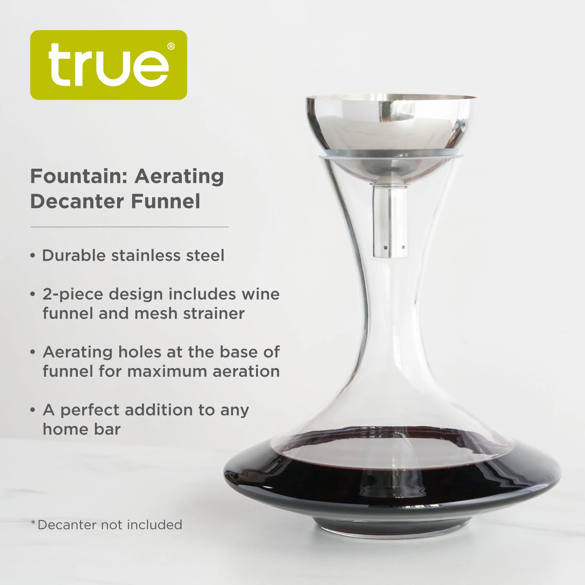 Fountain Stainless Steel Aerating Decanter Funnel - Image 5