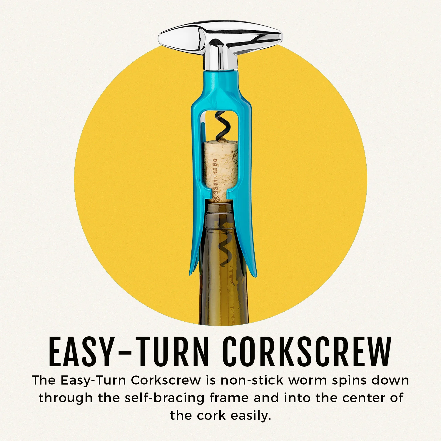 Savoy Easy Turn Corkscrew in Assorted Colors - Image 4