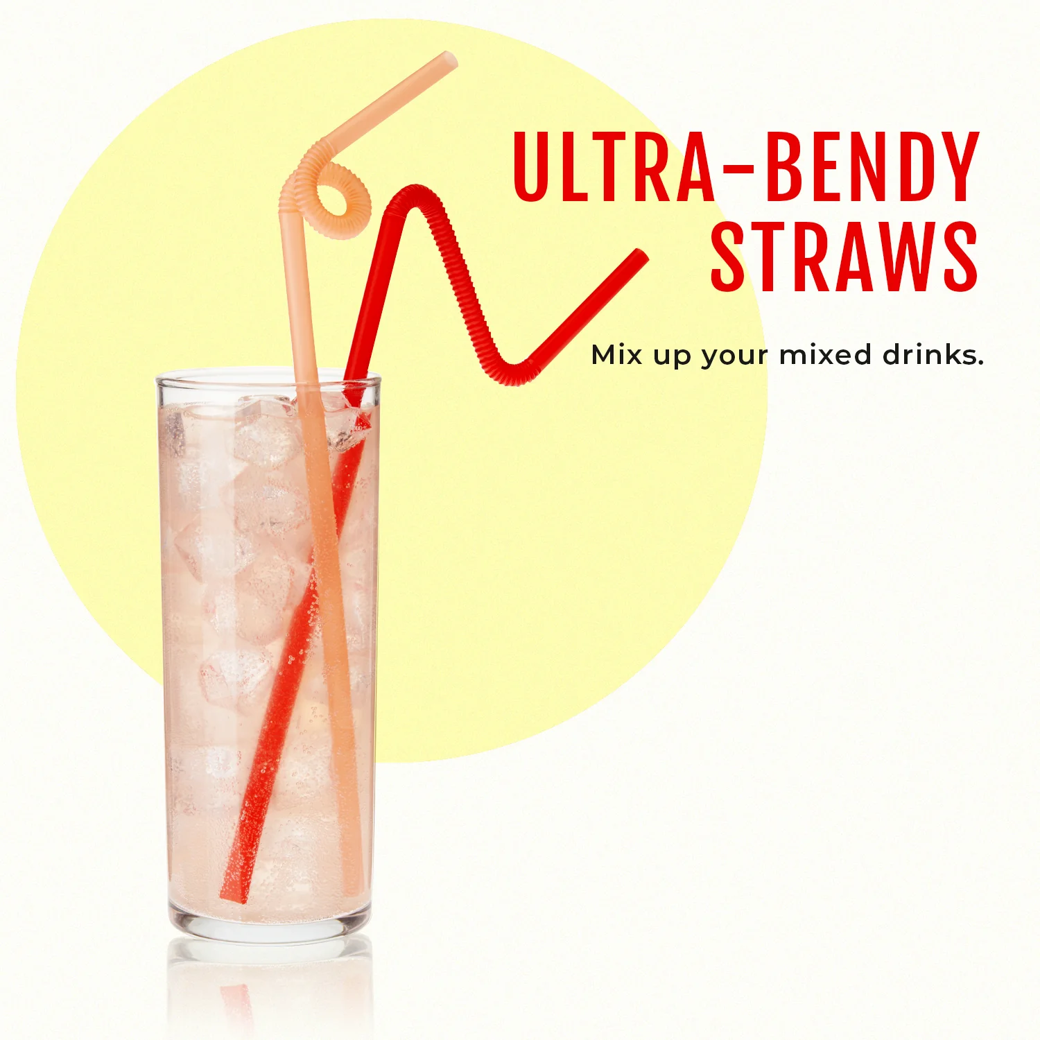 Savoy Ultra Bendy Straws in Assorted Colors, Set of 50 - Image 4