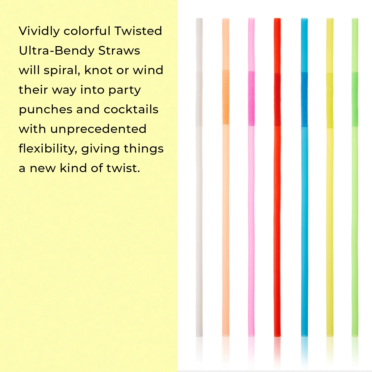 Savoy Ultra Bendy Straws in Assorted Colors, Set of 50 - Image 5
