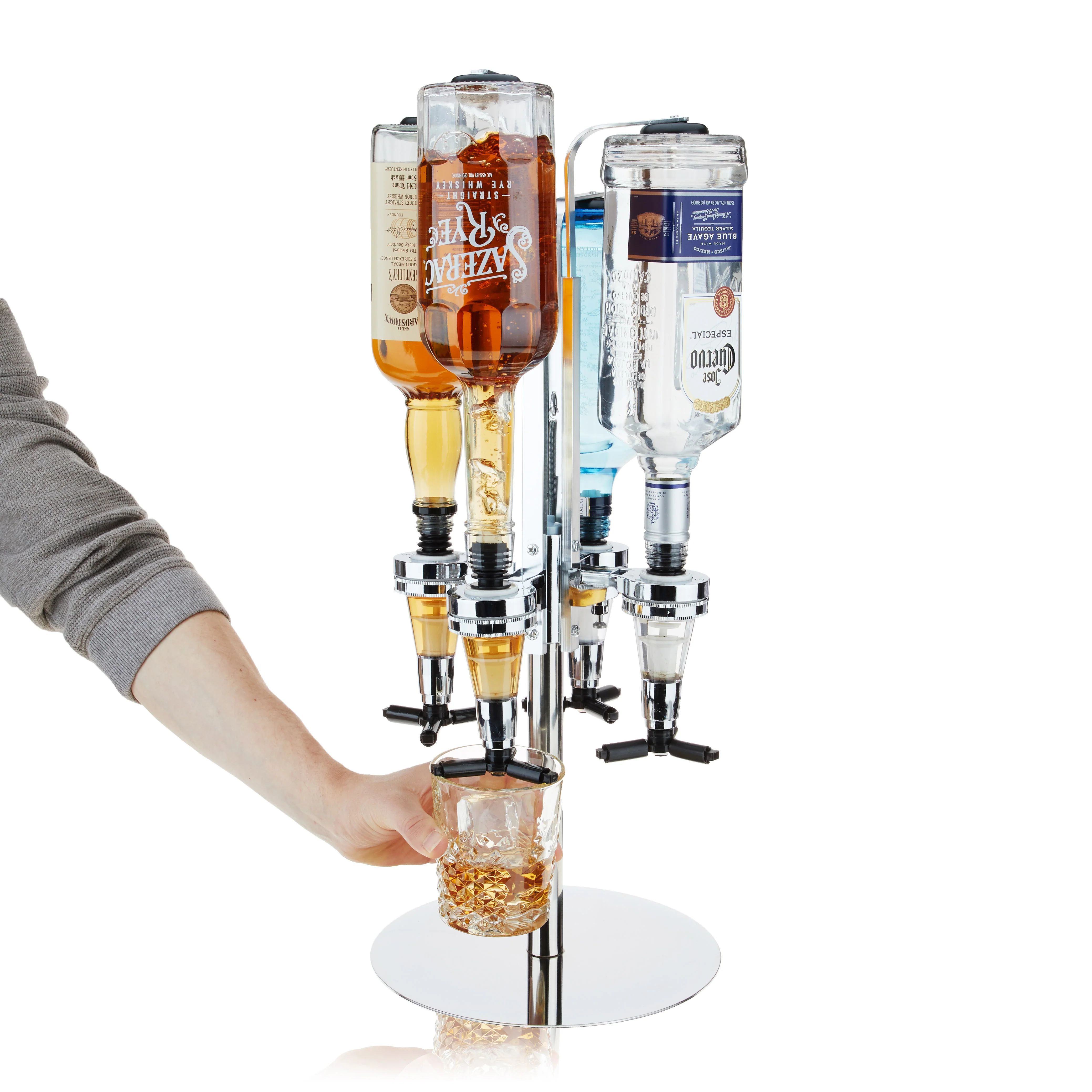 Liquor Tap 4-Bottle Liquor Dispenser Stand - Image 3