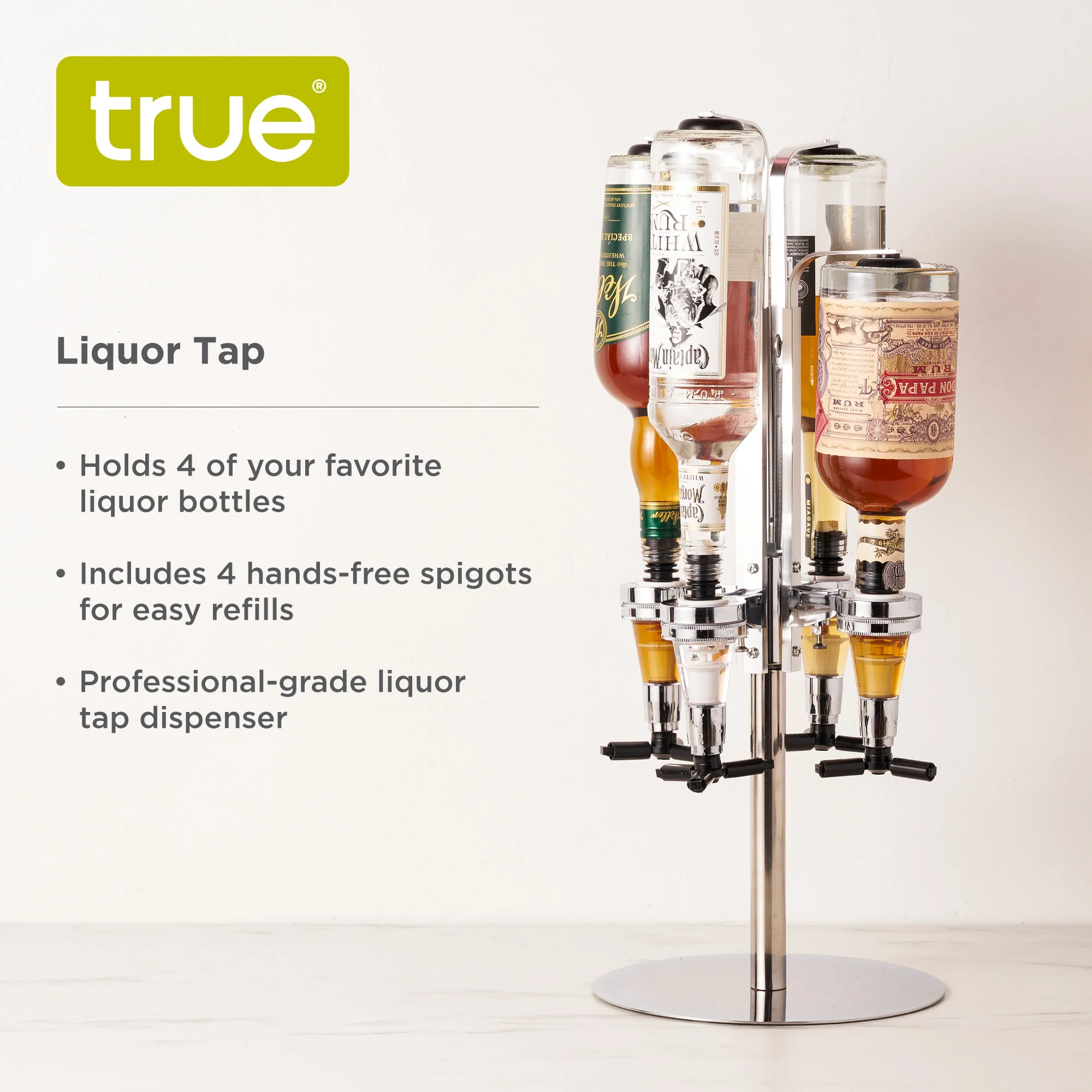 Liquor Tap 4-Bottle Liquor Dispenser Stand - Image 5