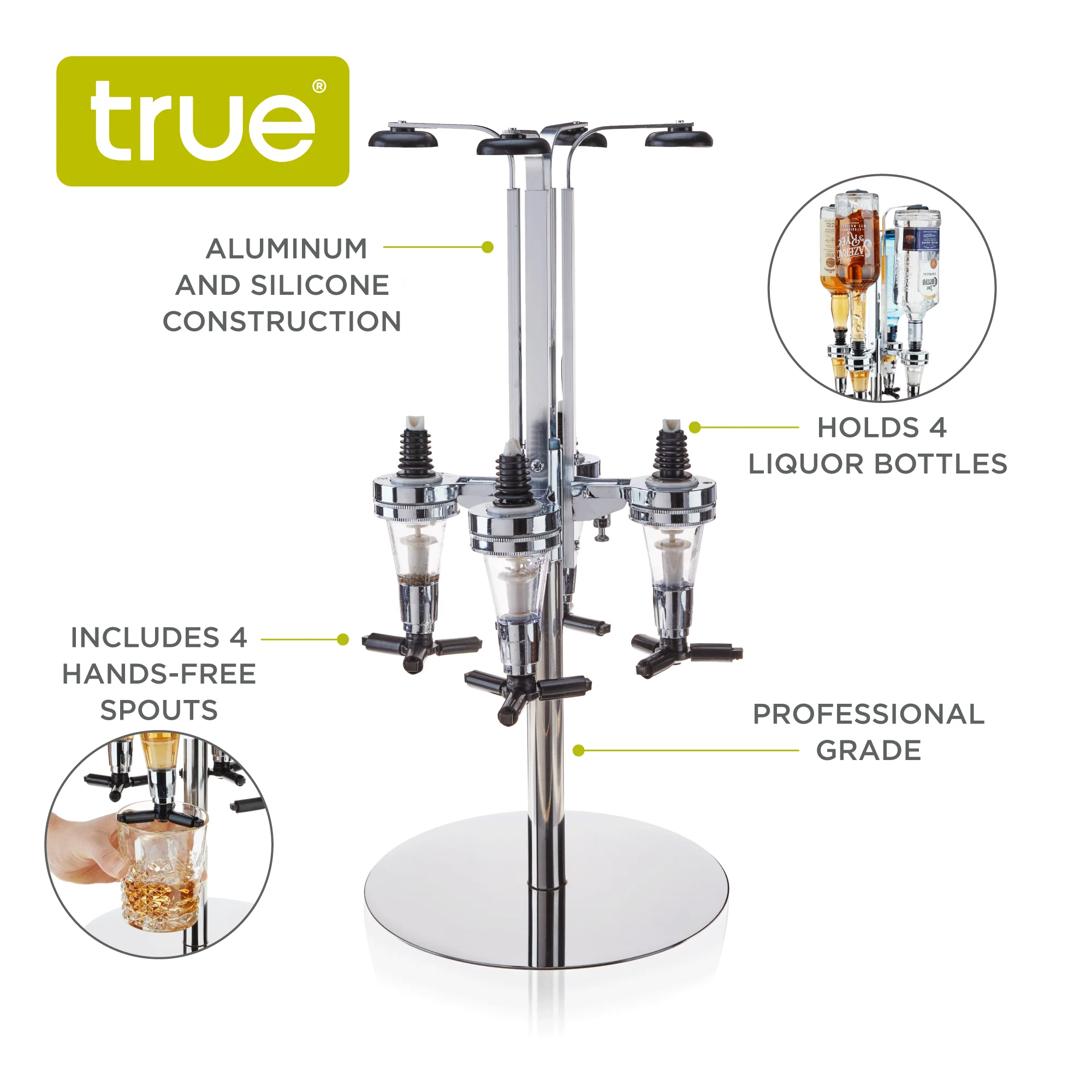 Liquor Tap 4-Bottle Liquor Dispenser Stand - Image 8