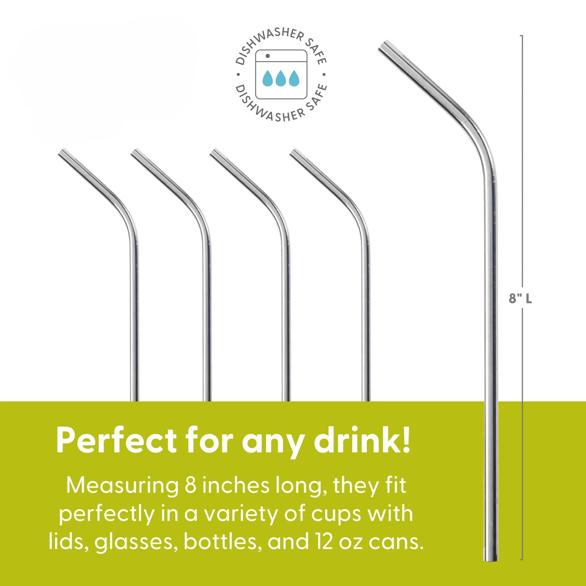Sippy Stainless Steel Straws, Set of 4 - Image 4