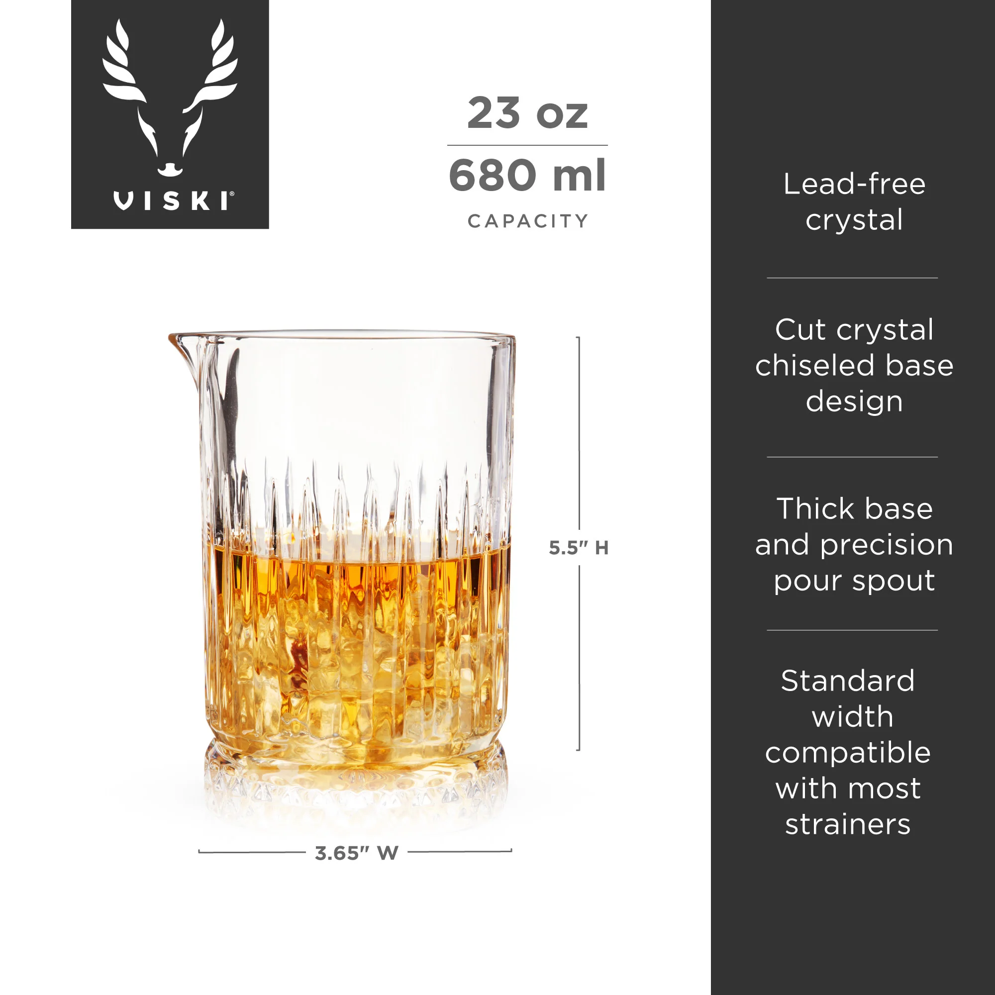 Pedestal Crystal Mixing Glass - Image 8