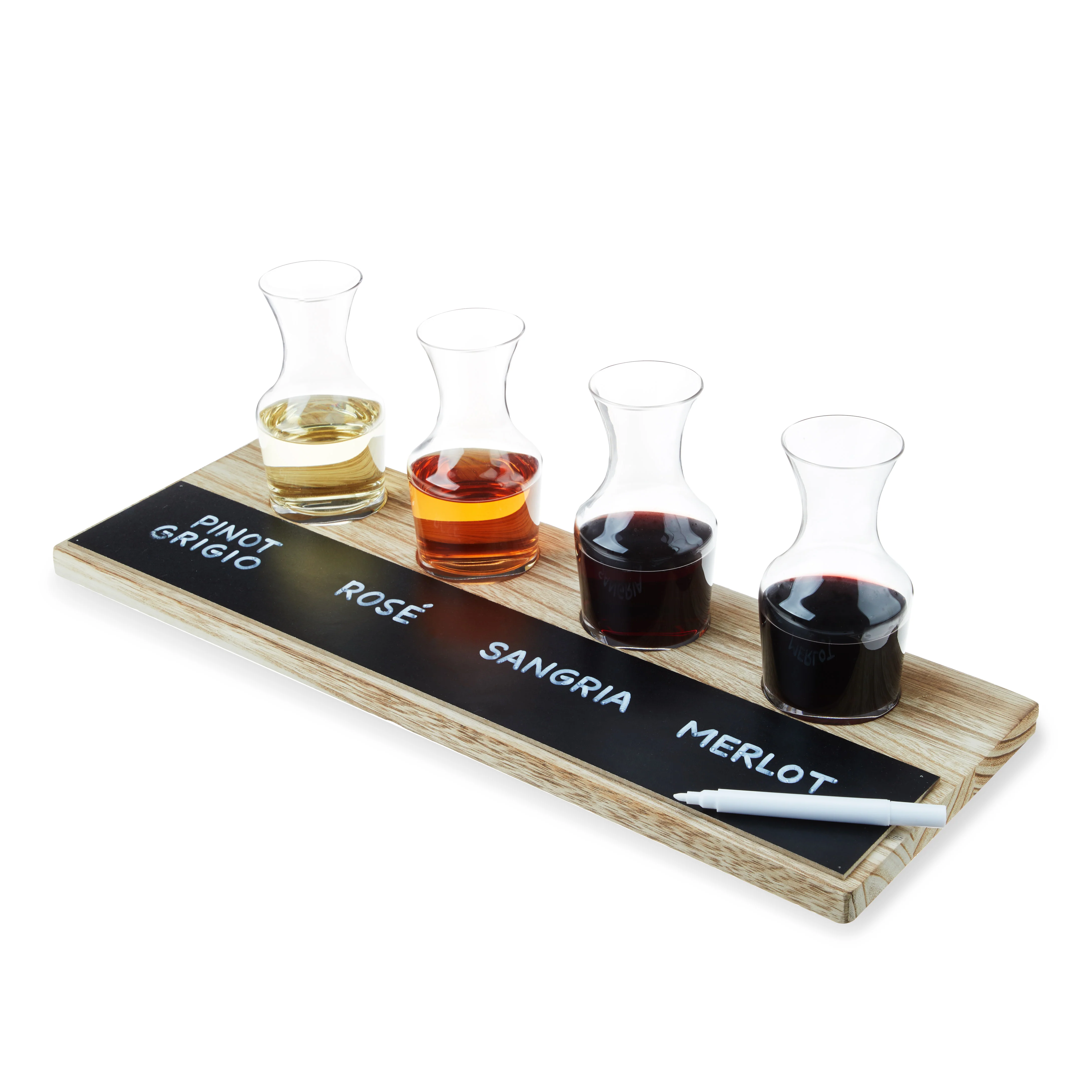 Wine Flight Serving Board and Carafe Set - Image 3