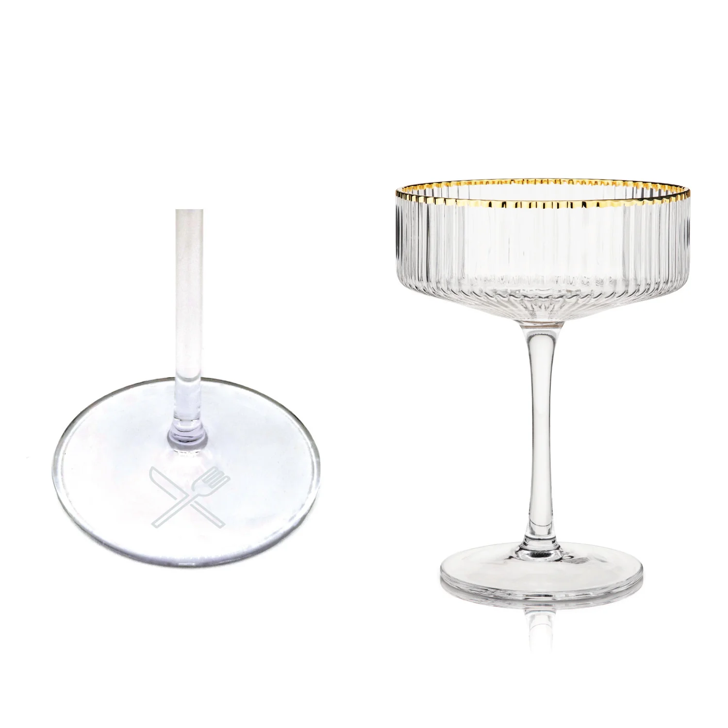 Meridian Crystal Coupe Glasses, Set of 2 - Image 4