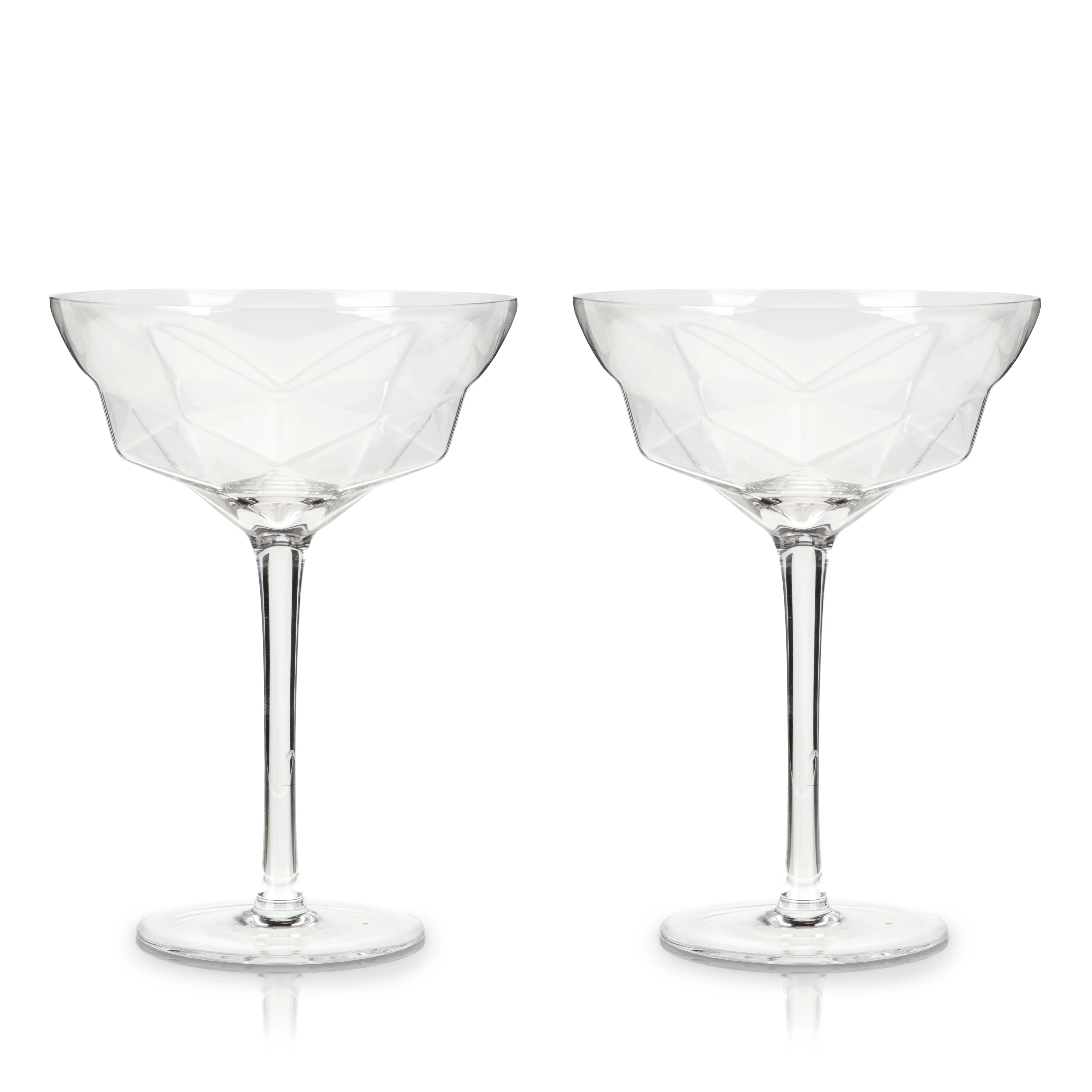 Seneca Crystal Faceted Martini Glasses, Set of 2 - Image 3
