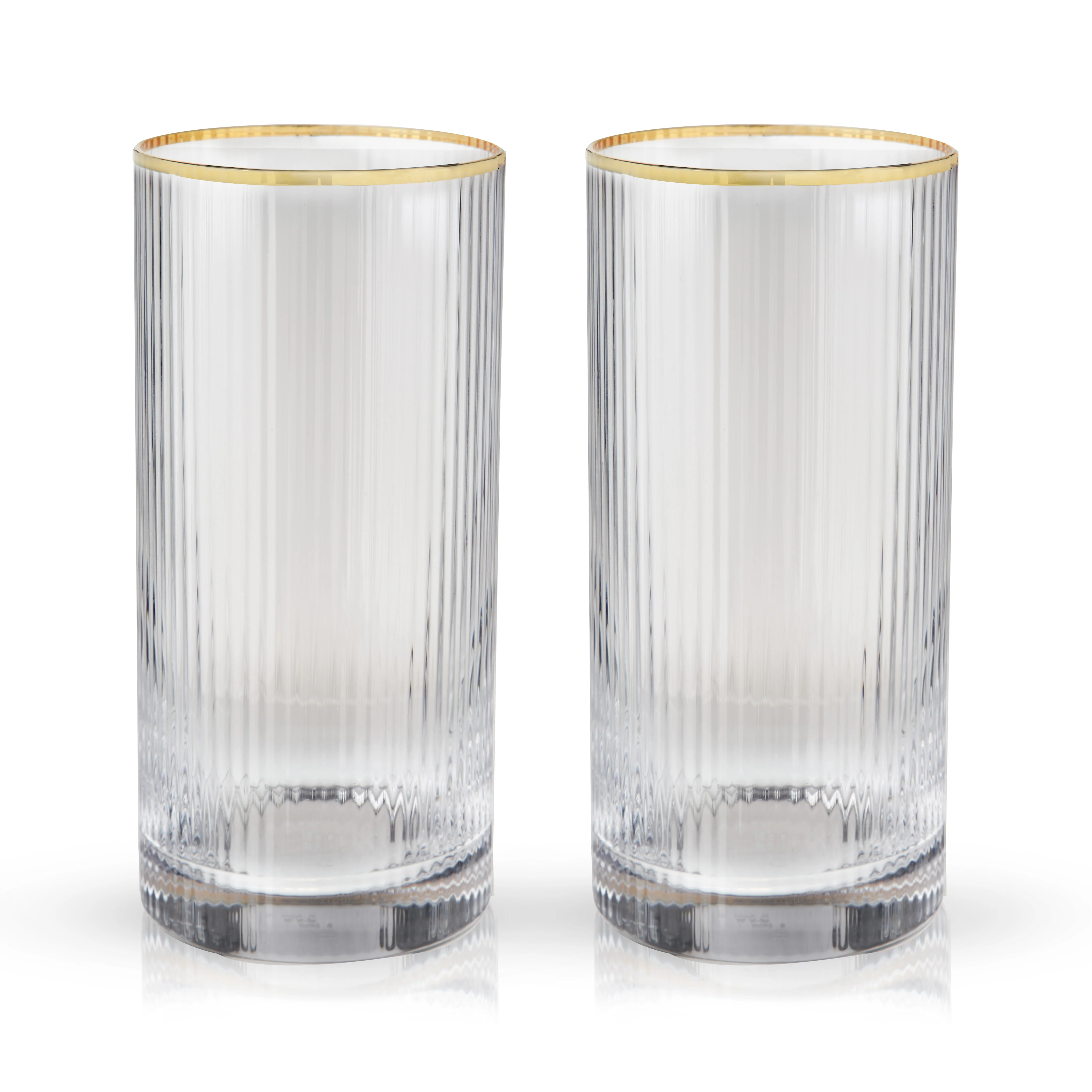 Meridian Crystal Highball Glasses, Set of 2 - Image 3