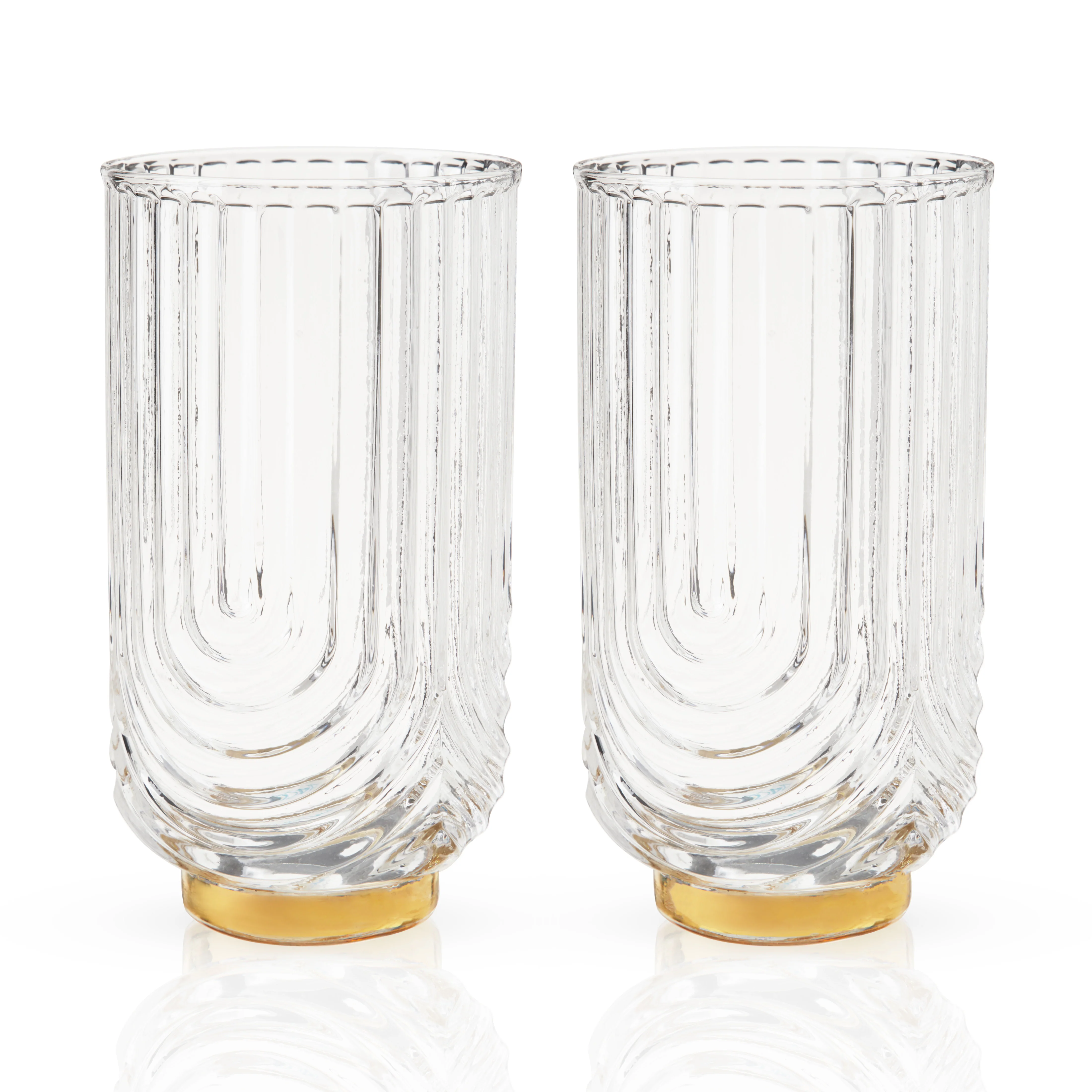 Deco Gatsby Highball Glasses, Set of 2 - Image 3