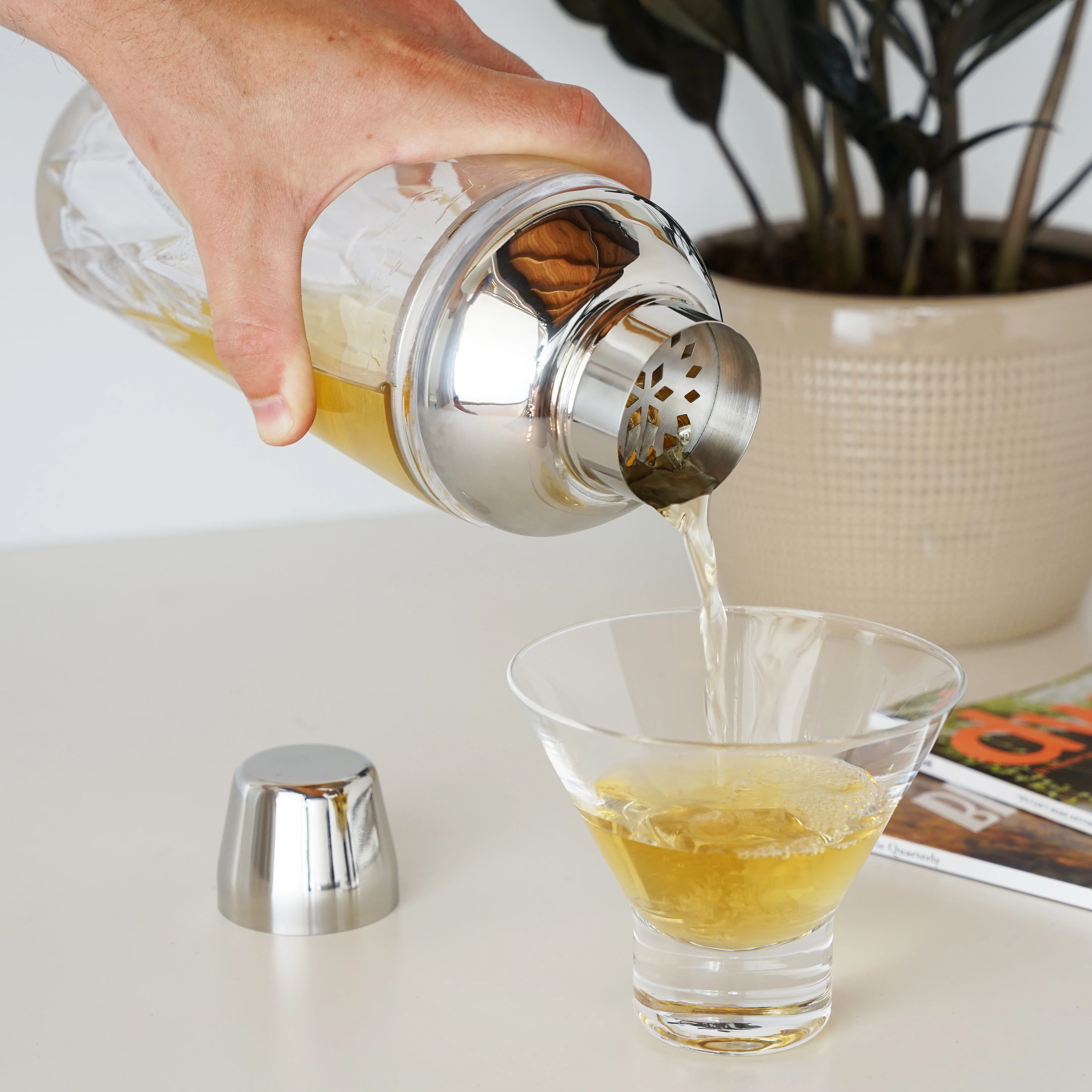 Admiral Crystal Cocktail Shaker in Stainless Steel - Image 5