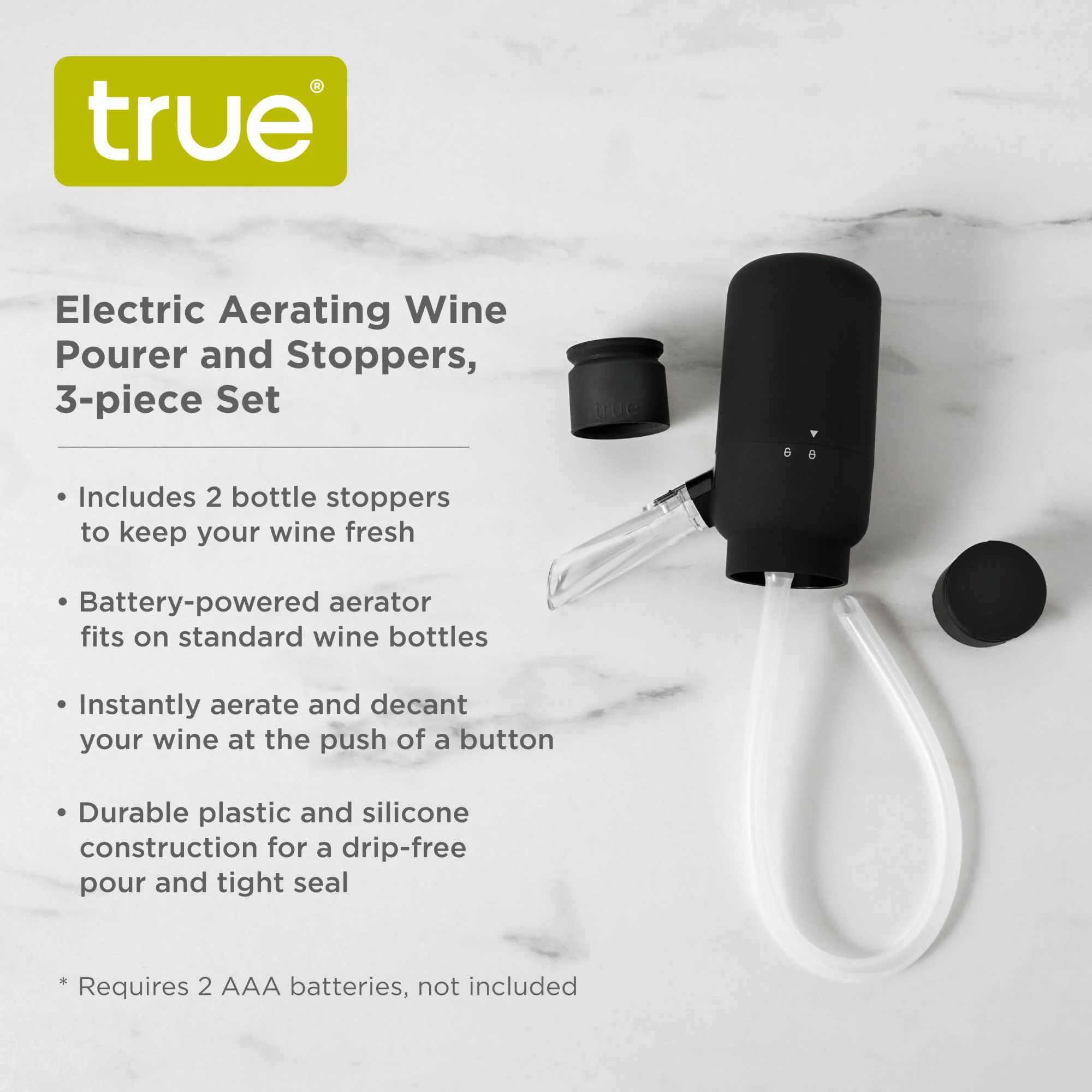 Electric Aerating Wine Dispenser with Stoppers - Image 5