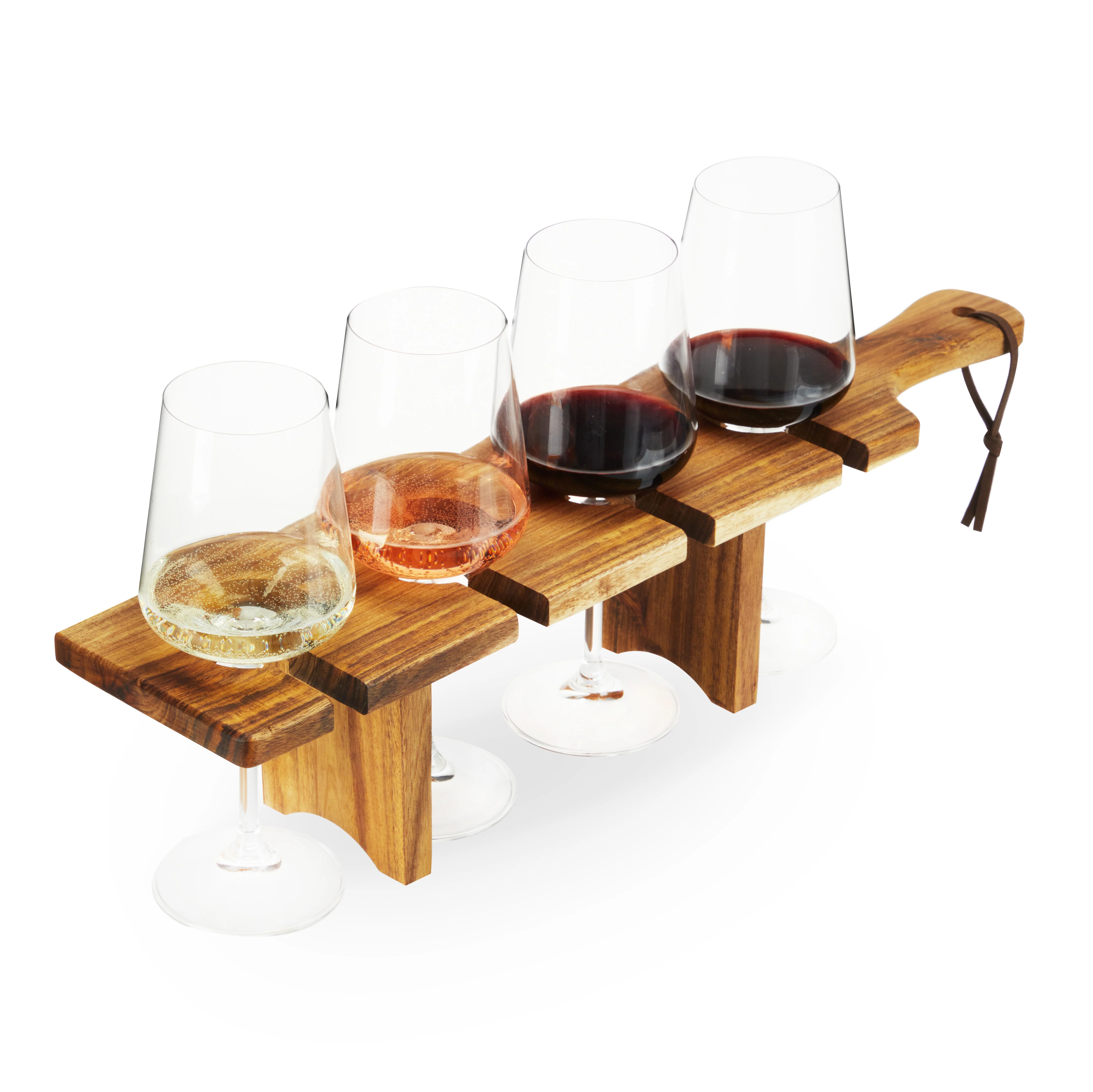 Acacia Wood  Easy Transport Wine Flight Carrier - Image 3