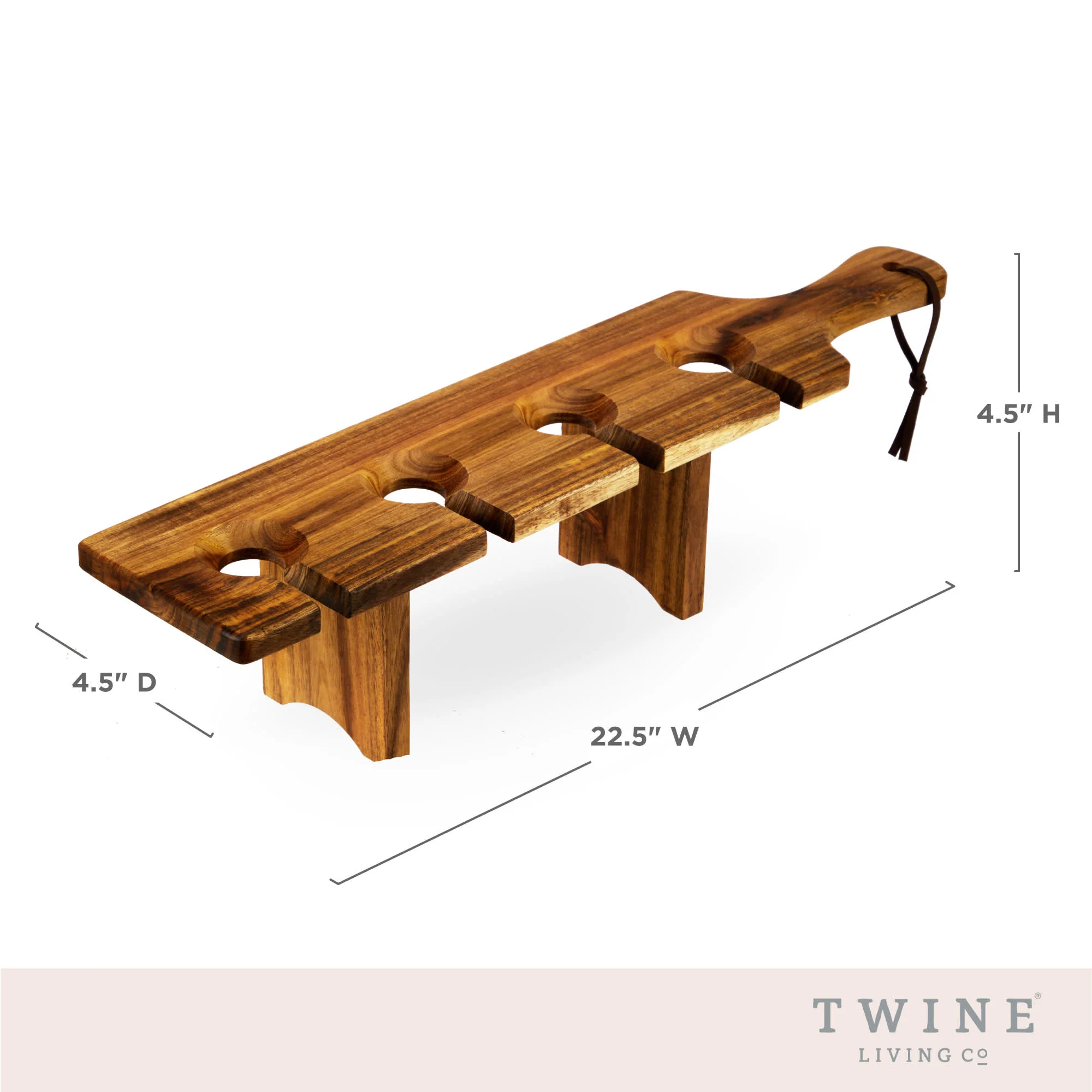 Acacia Wood  Easy Transport Wine Flight Carrier - Image 8