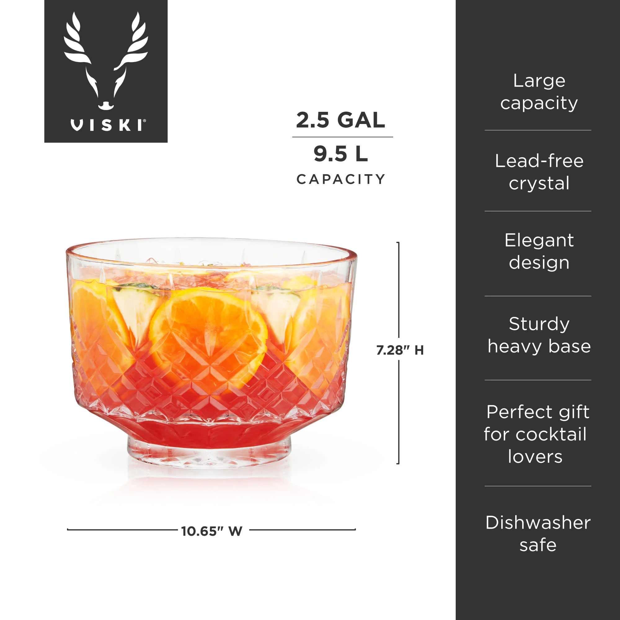 Admiral Crystal Punch Bowl - Image 8