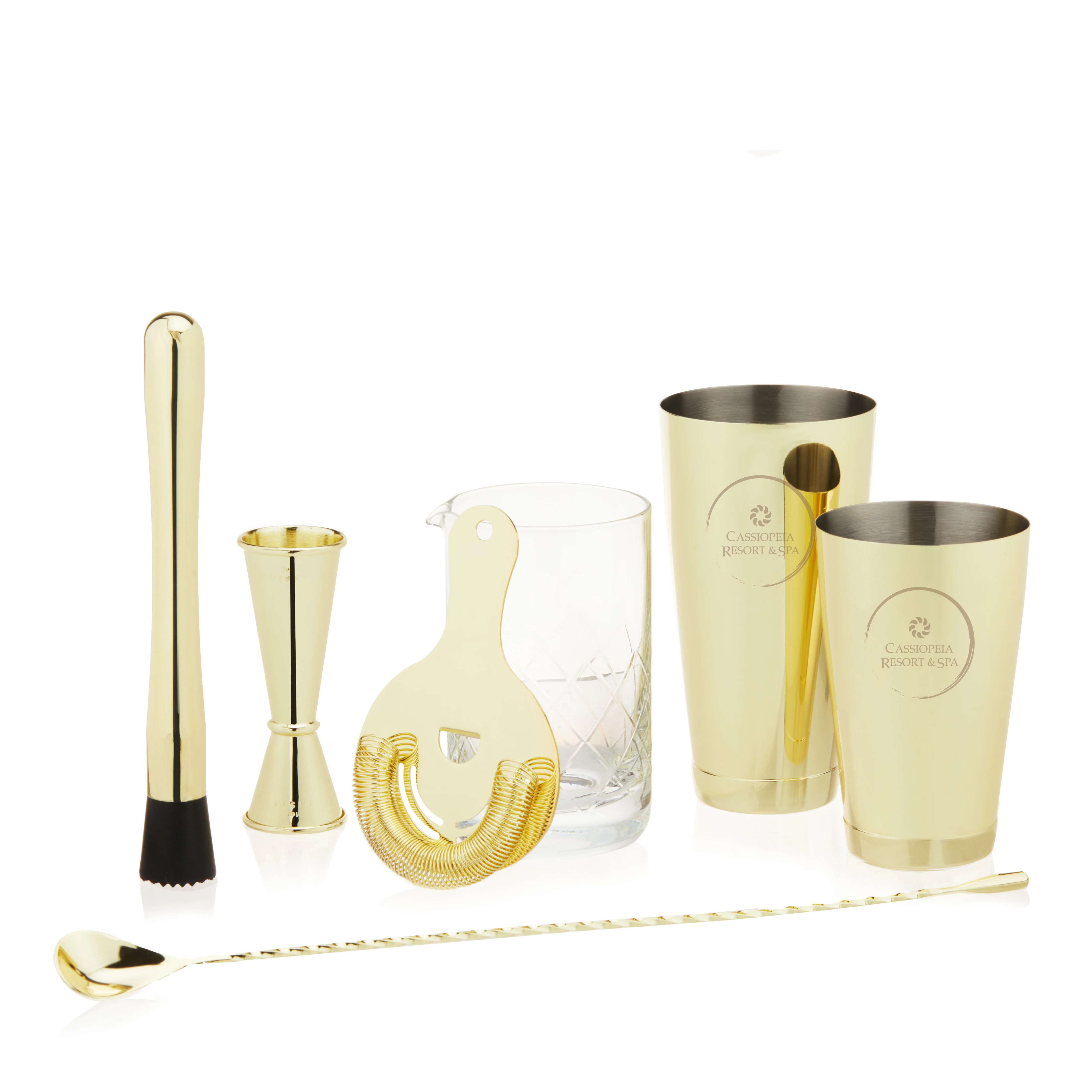Belmont 7-Piece Barware Set in Gold - Image 3