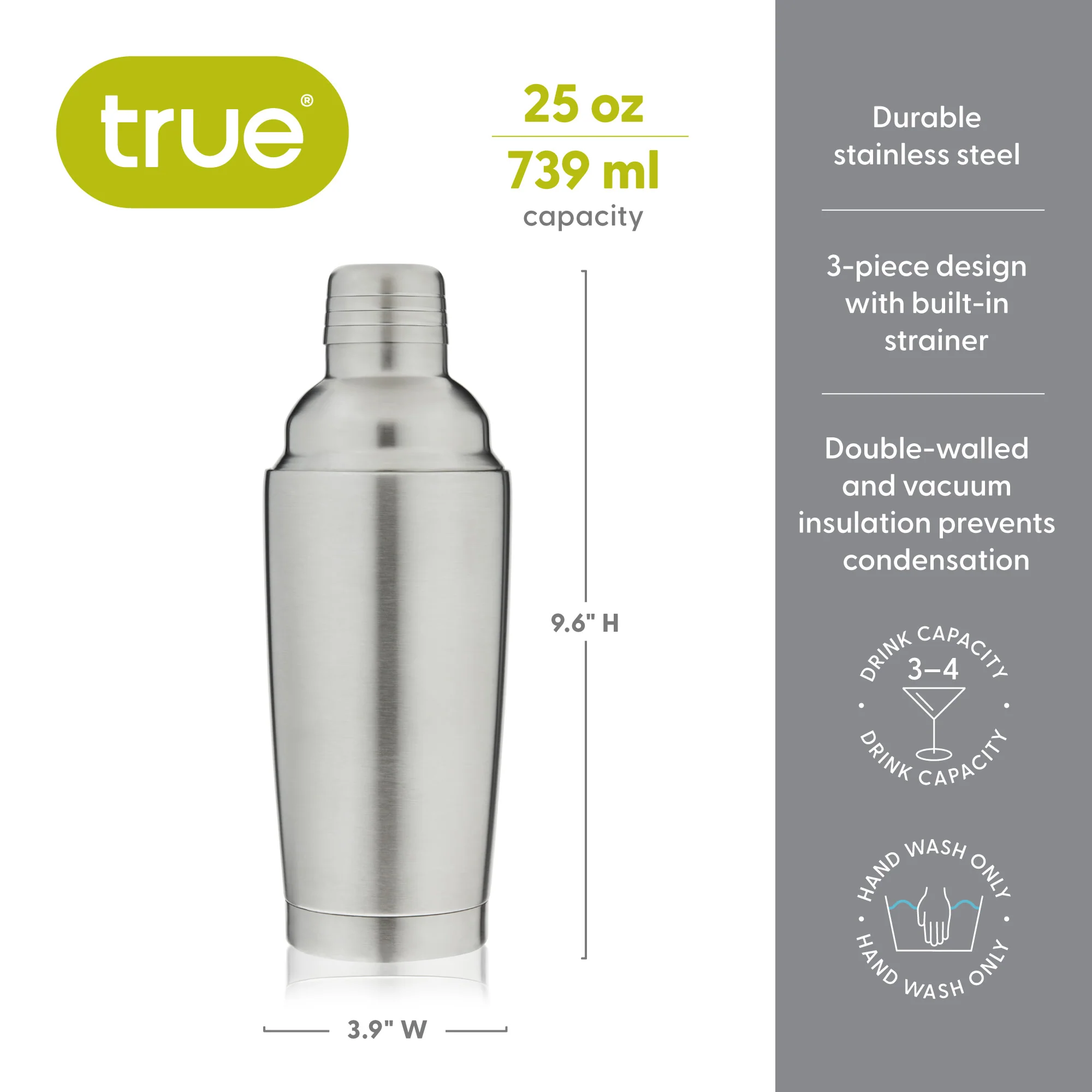 Vacuum Insulated Cocktail Shaker in Stainless Steel - Image 8