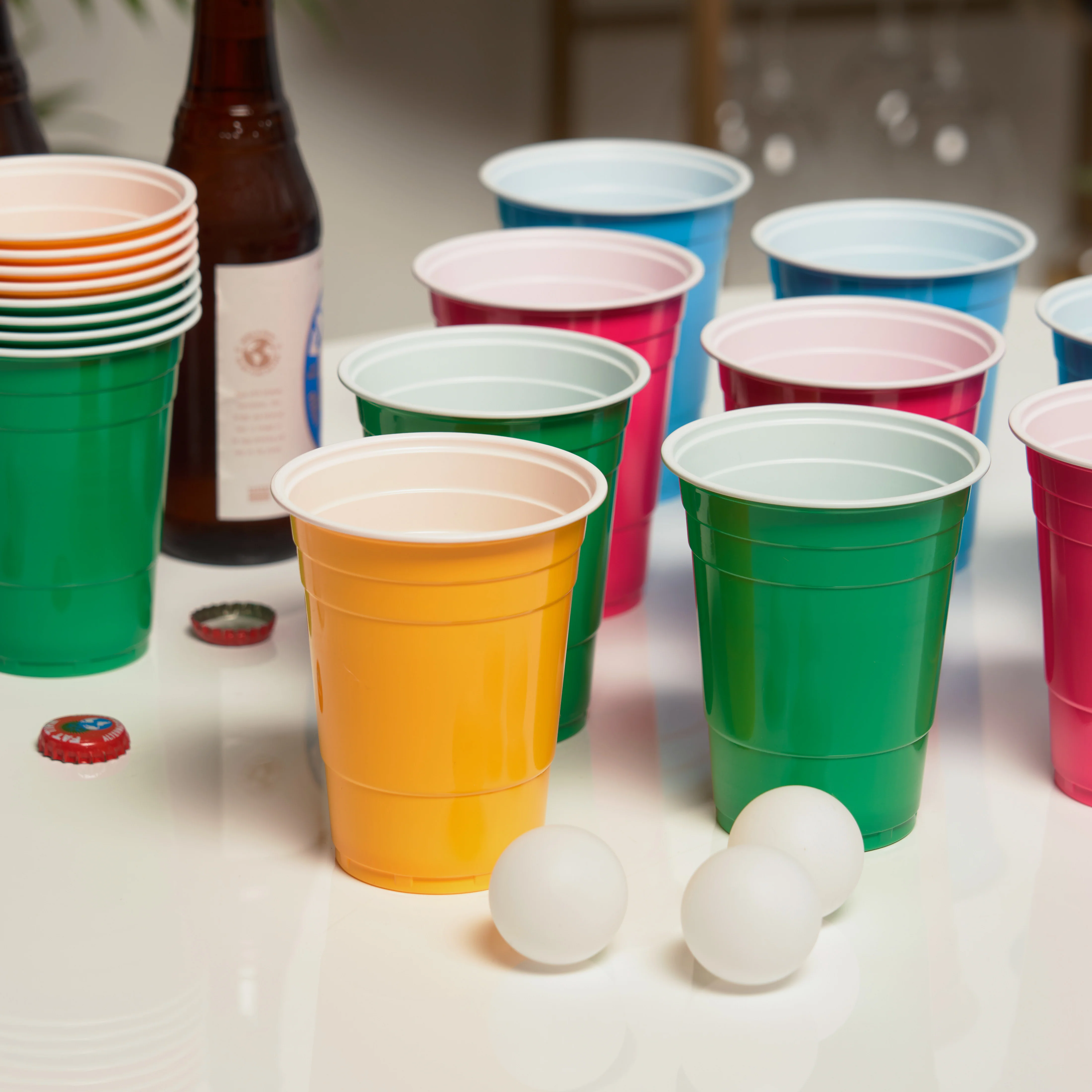 Party Beer Pong Kit in Assorted Neon Colors - Image 5