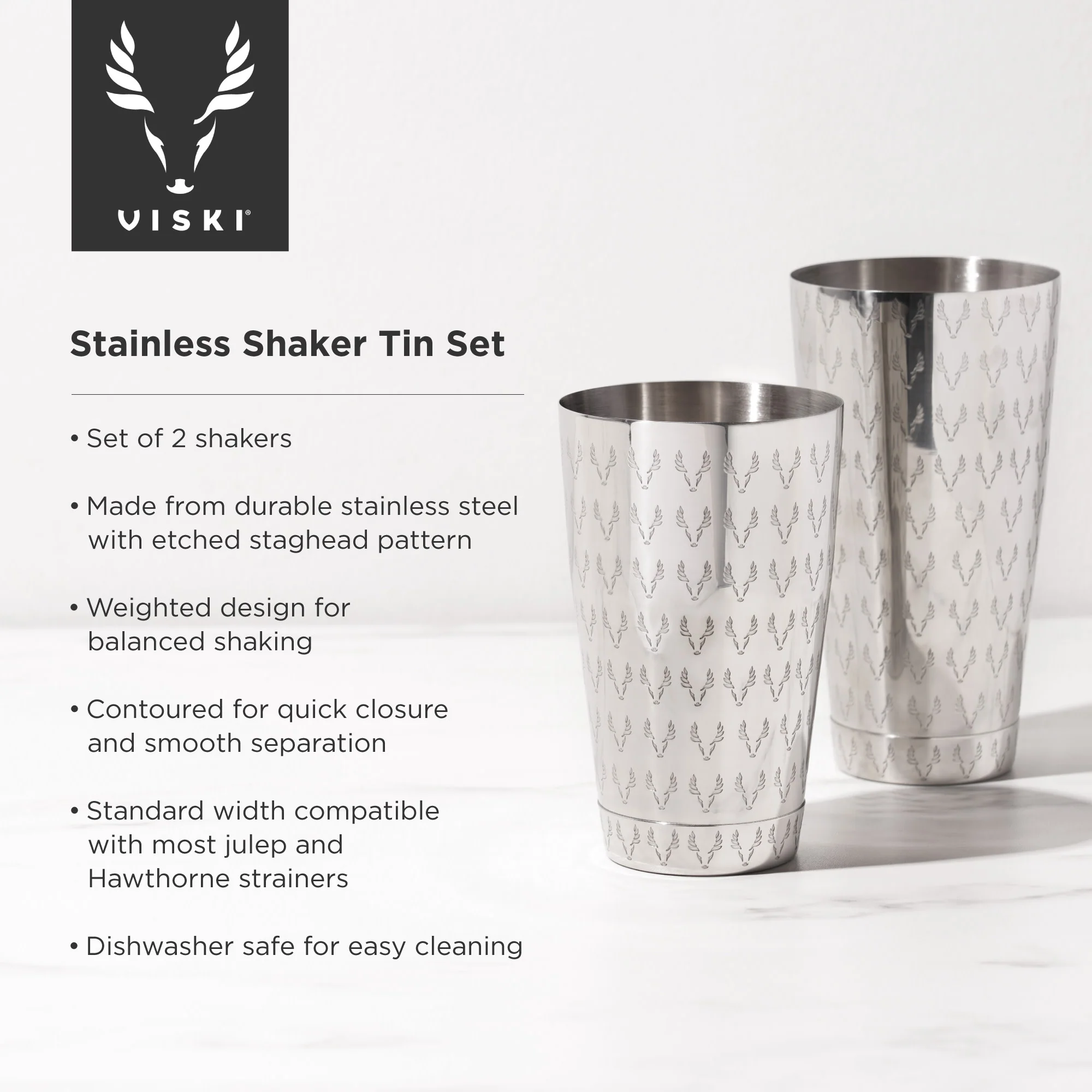 Harrison 2-Piece Shake Tins in Stainless Steel - Image 6