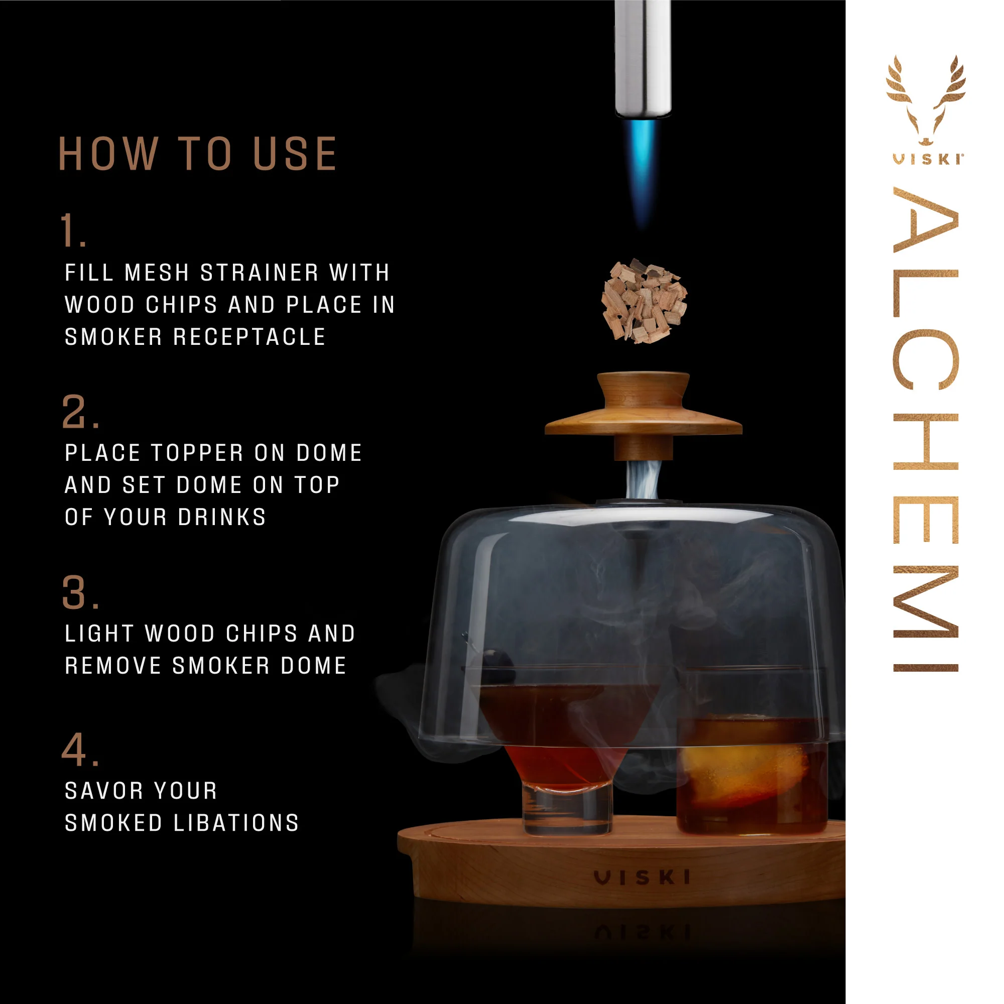 Alchemi Cocktail Smoking Dome Kit - Image 8