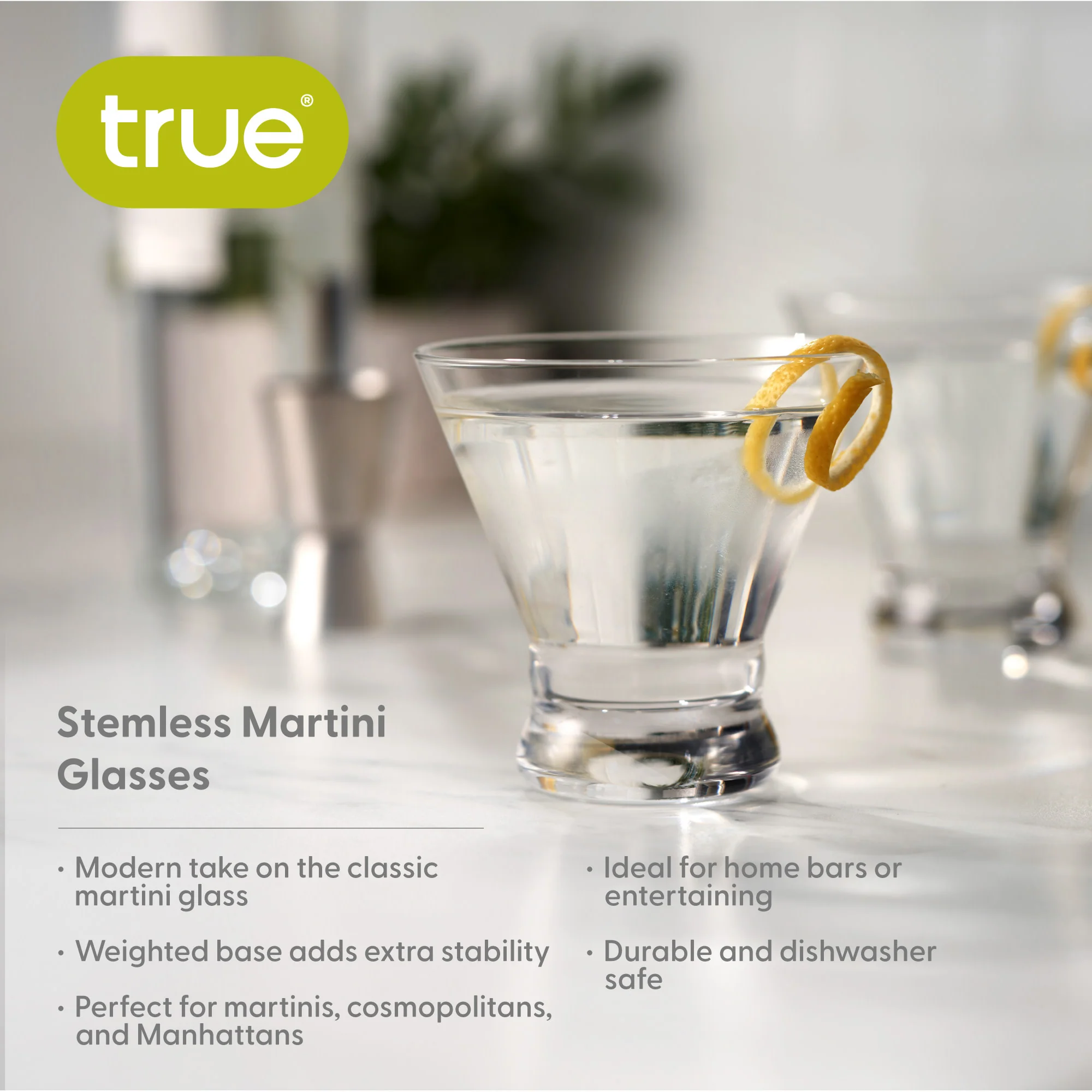 Stemless Martini Glasses, Set of 4 - Image 7