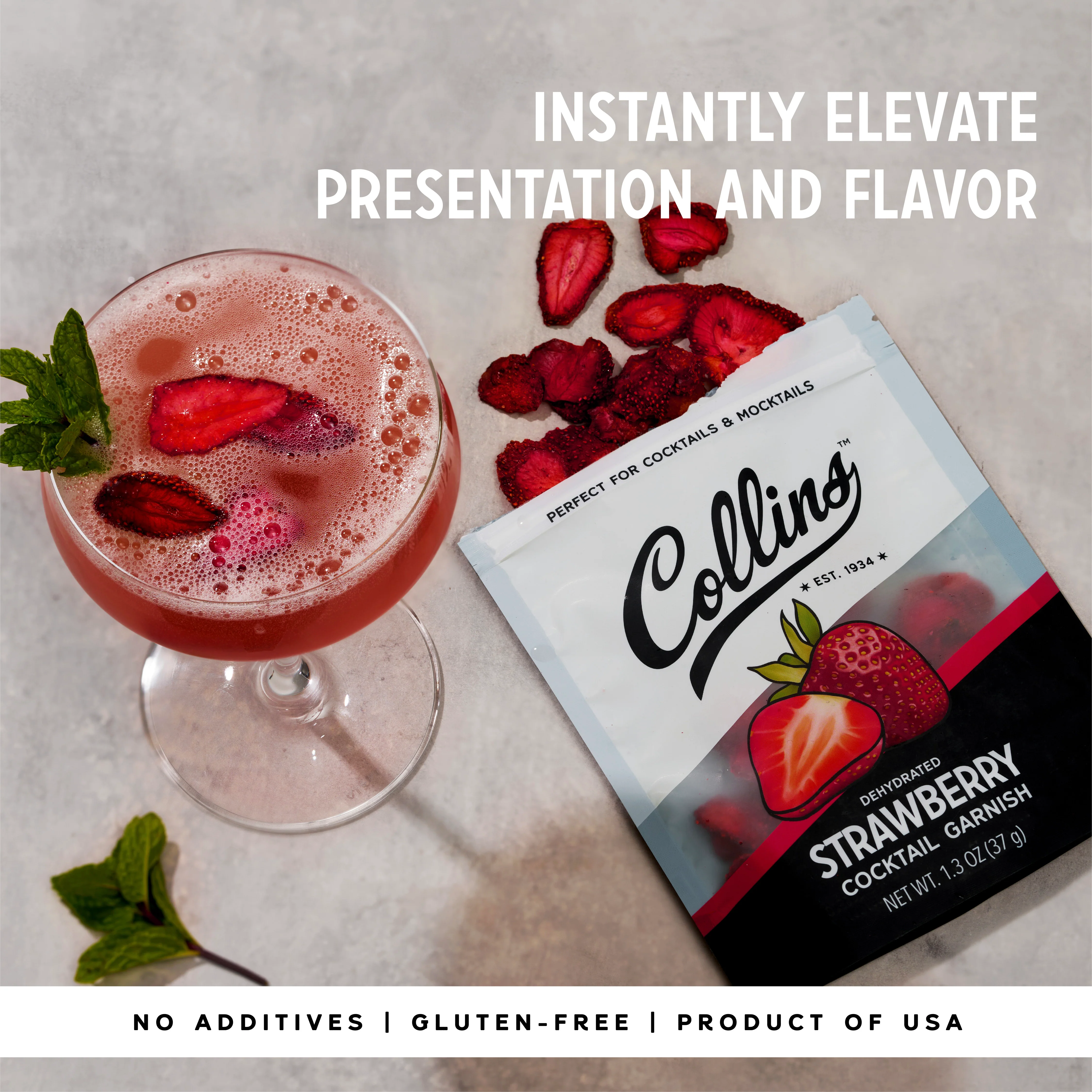Dehydrated Strawberry Cocktail Garnish, 1.3 oz - Image 4