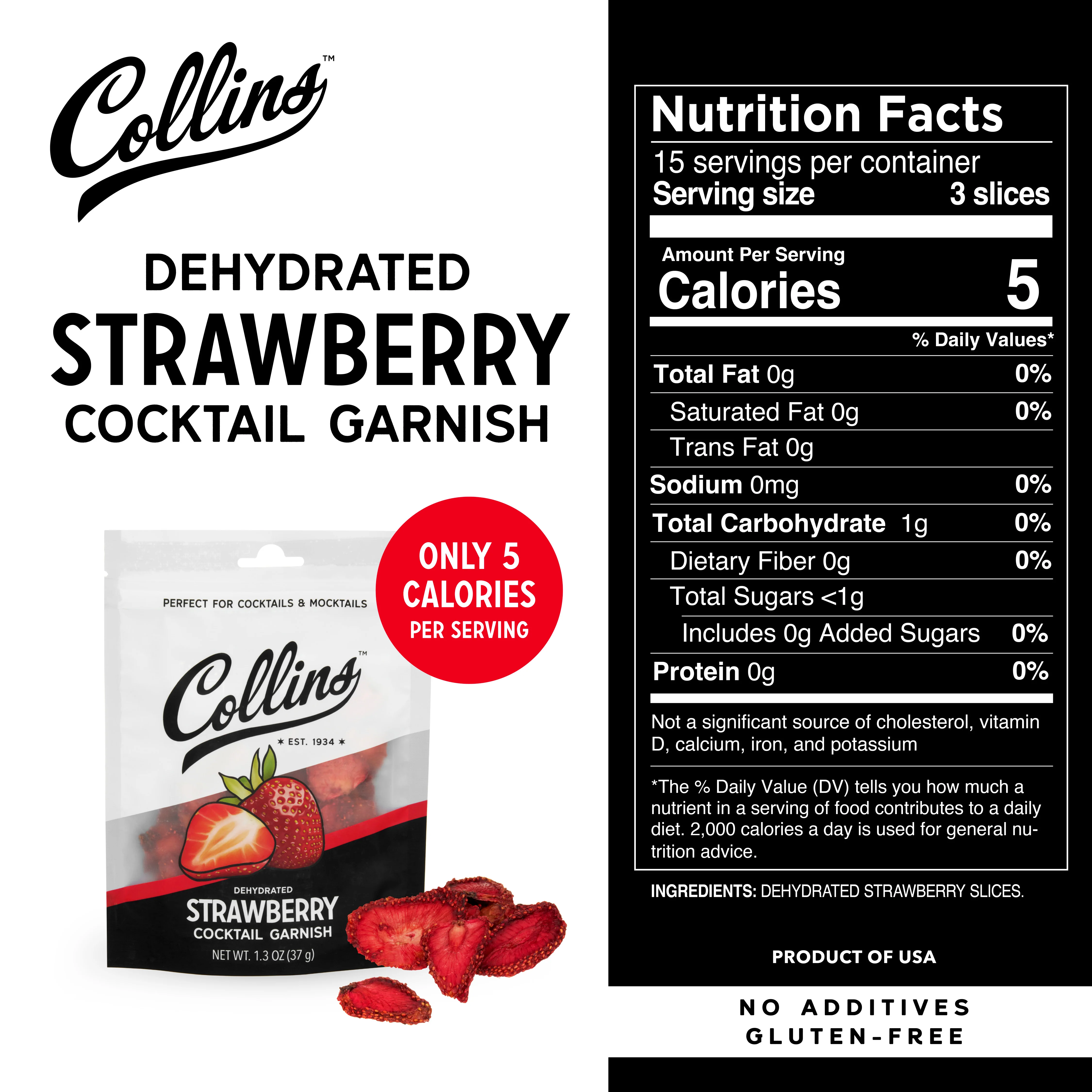 Dehydrated Strawberry Cocktail Garnish, 1.3 oz - Image 6