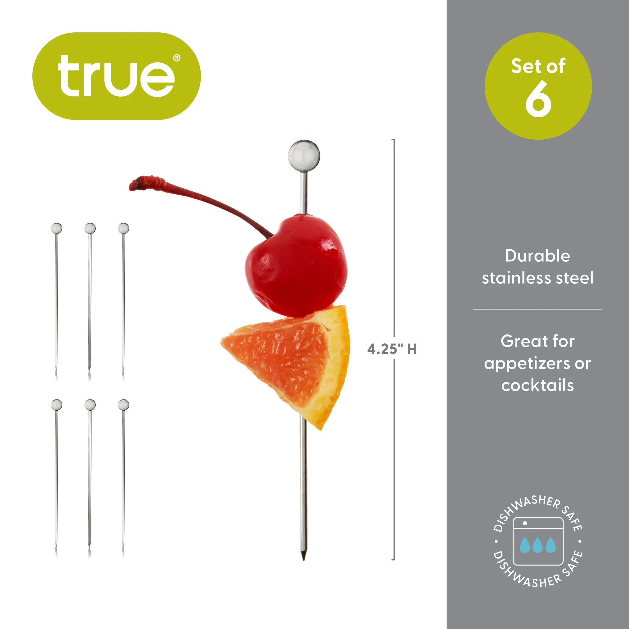 Rockwood Stainless Steel Cocktail Picks, Set of 6 - Image 7