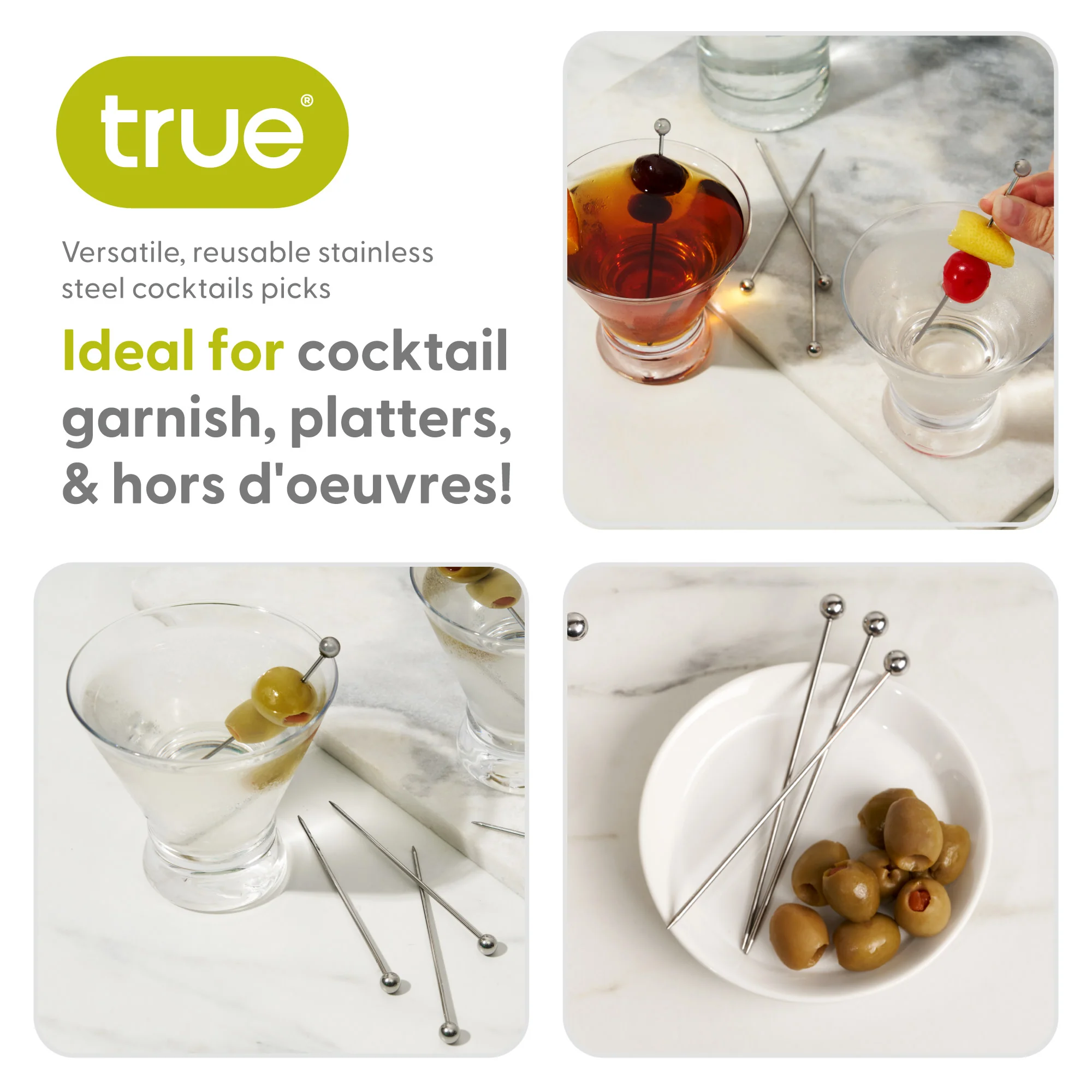 Rockwood Stainless Steel Cocktail Picks, Set of 6 - Image 8