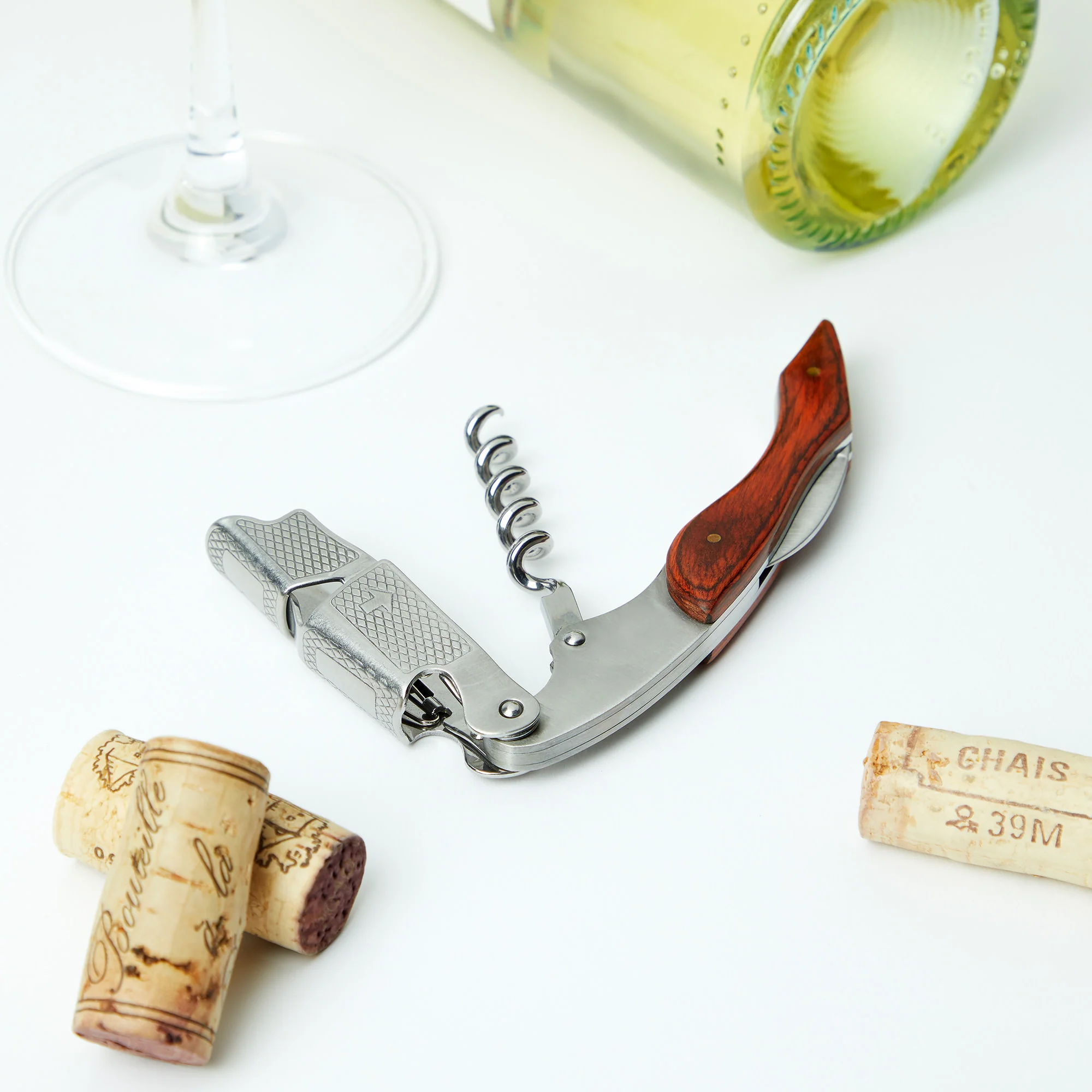 Sommelier Professional Corkscrew with Wood Handle - Image 5