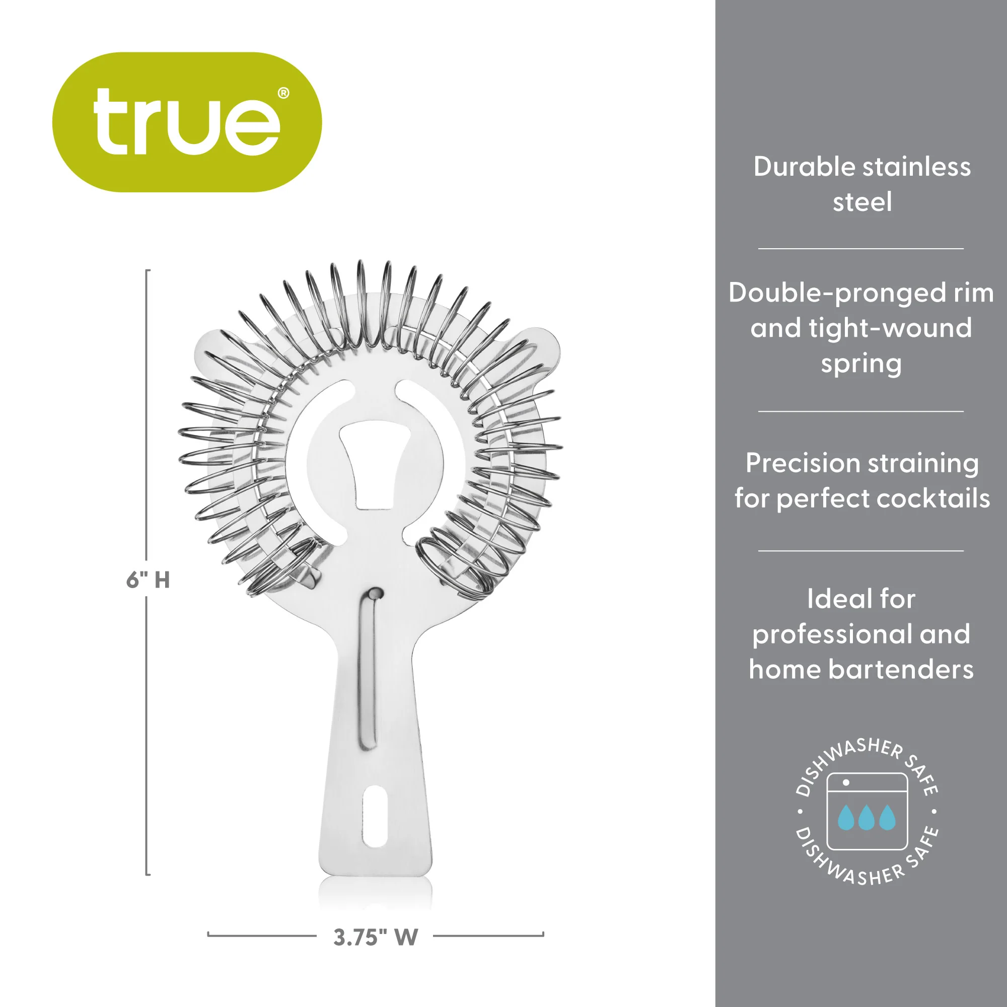 Hawthorne Cocktail Strainer in Stainless Steel - Image 7