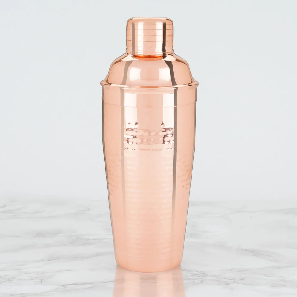 Hammered Cocktail Shaker in Copper - Image 5