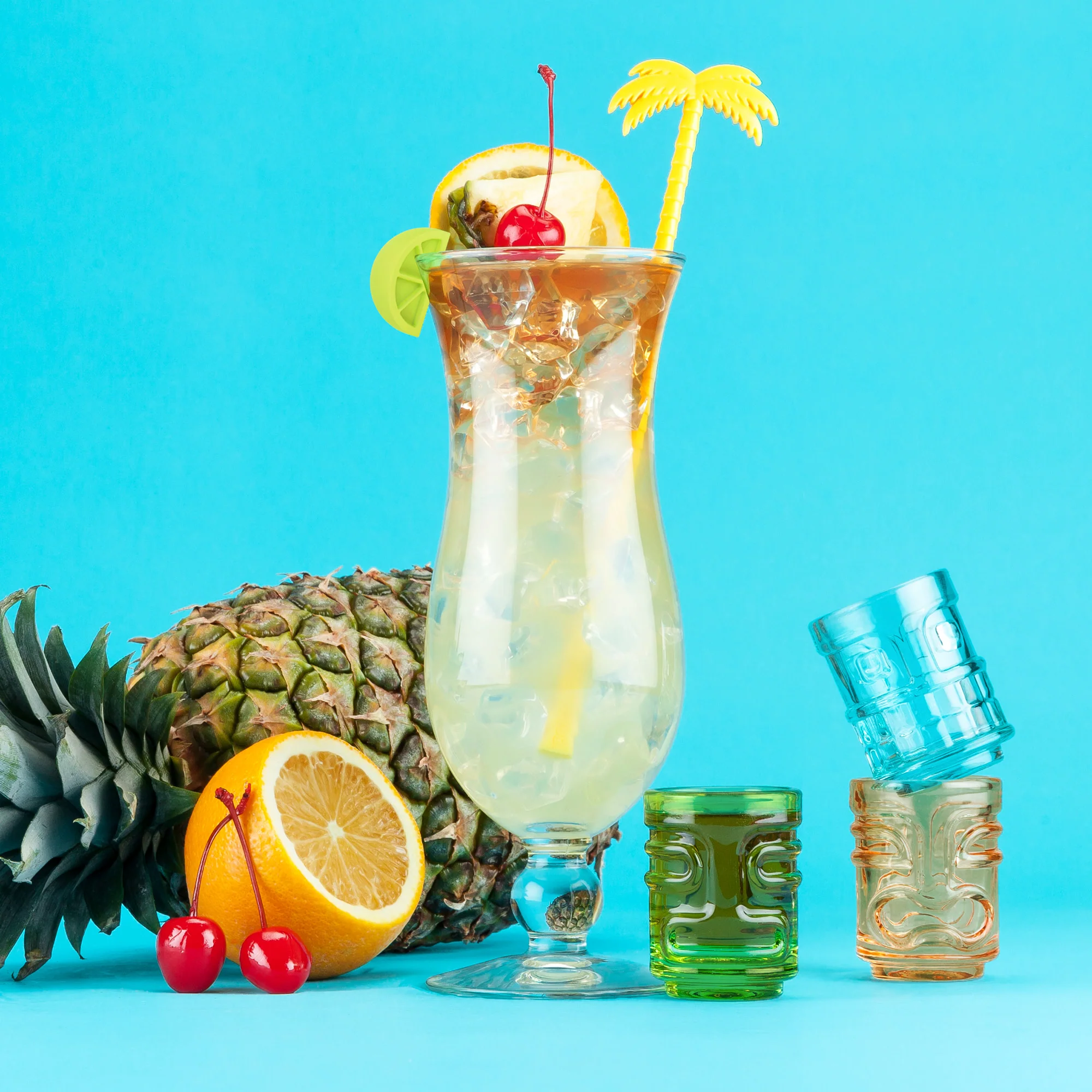 TrueZoo Tiki Trio Shot Glasses in Assorted Colors, Set of 3 - Image 5