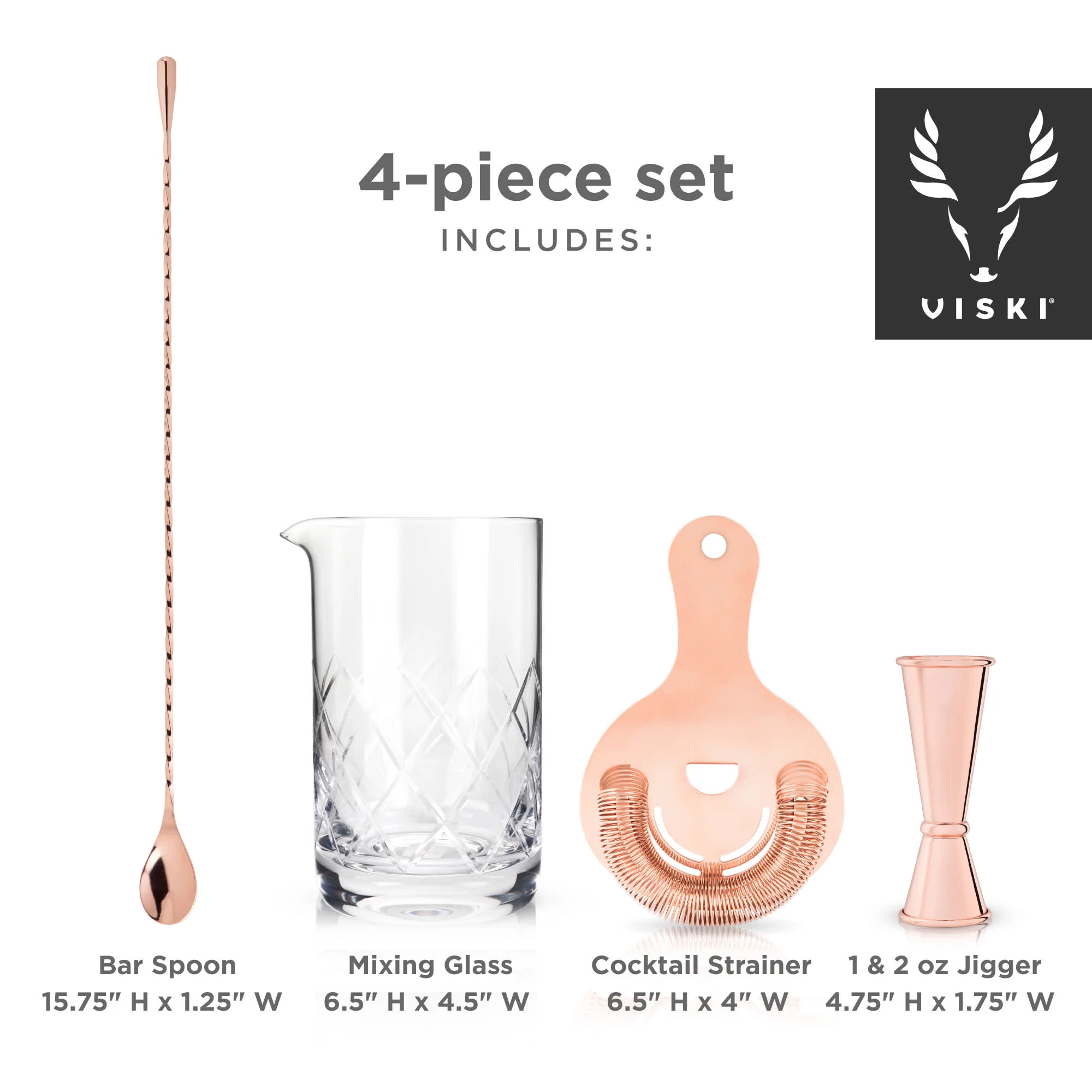 Summit 4-Piece Barware Set in Copper - Image 8