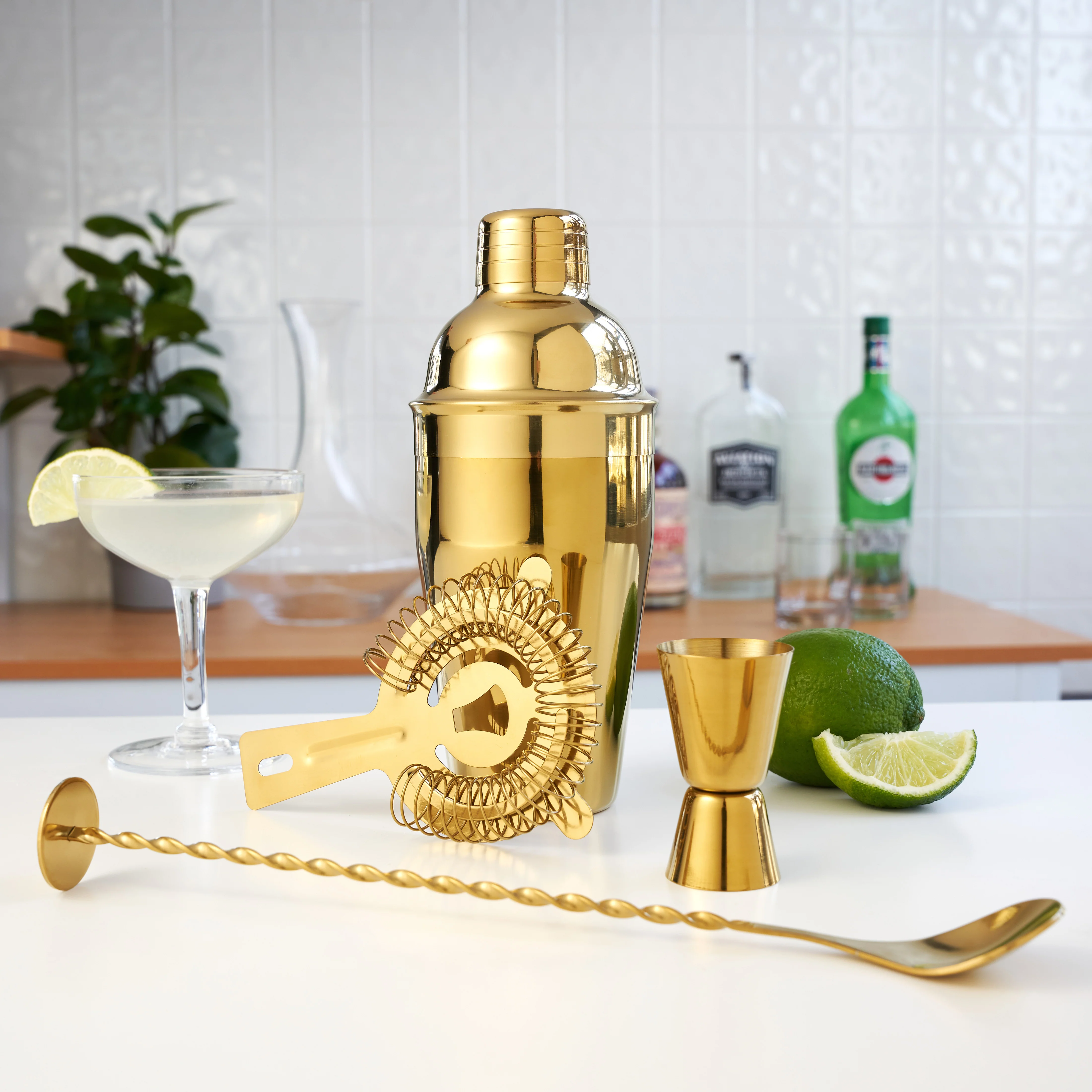 4-Piece Mixologist Barware Set in Gold - Image 6