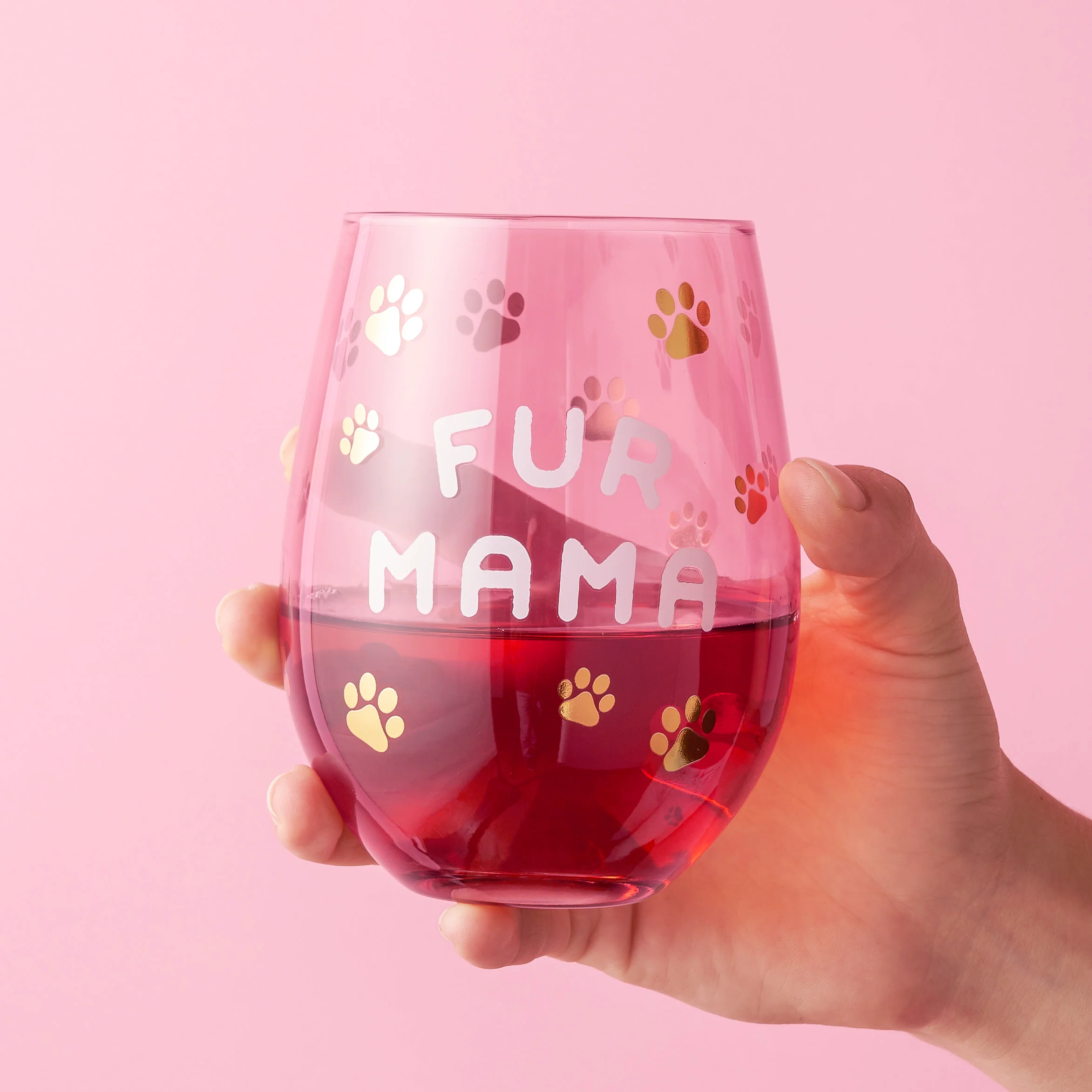 Fur Mama Stemless Wine Glass - Image 3