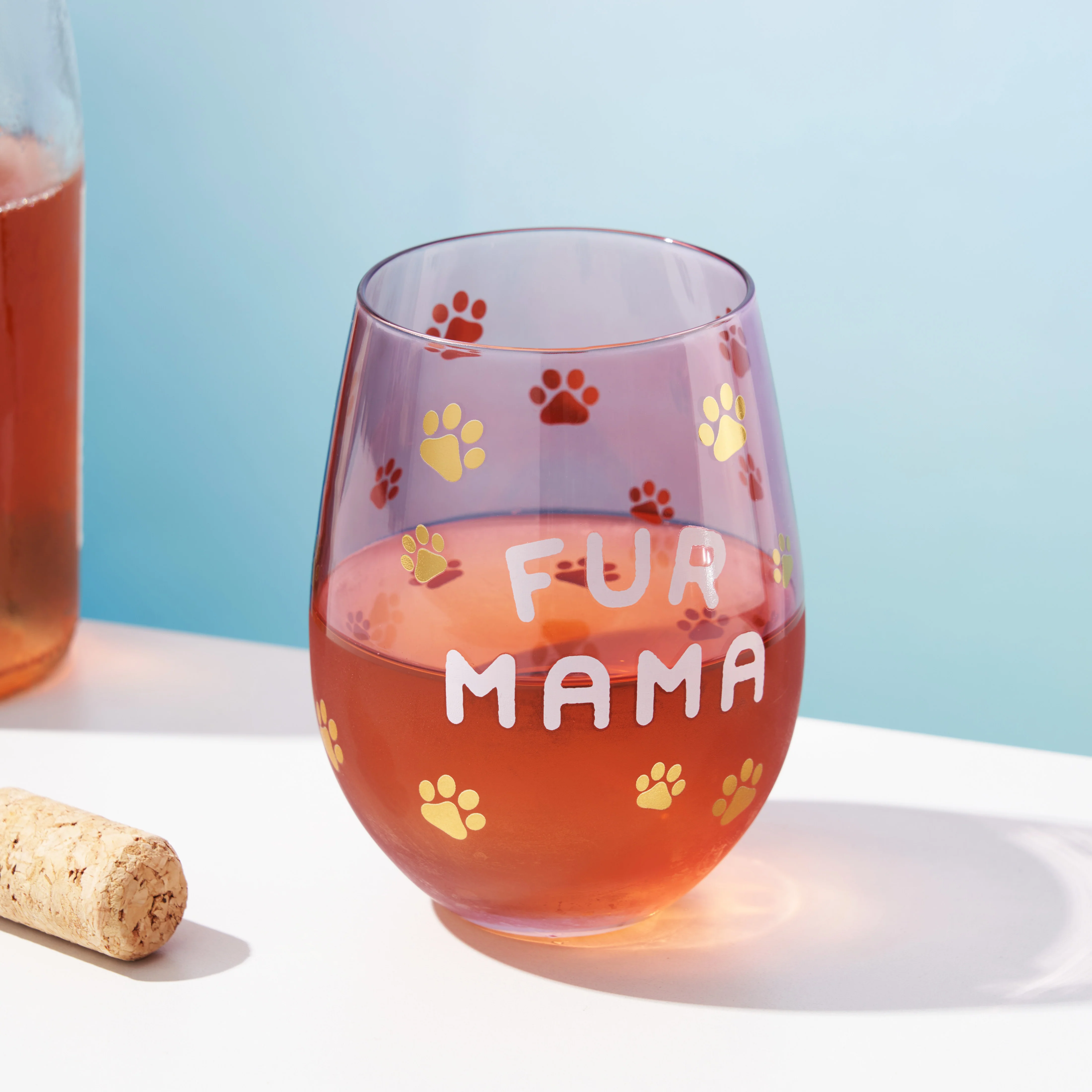 Fur Mama Stemless Wine Glass - Image 4