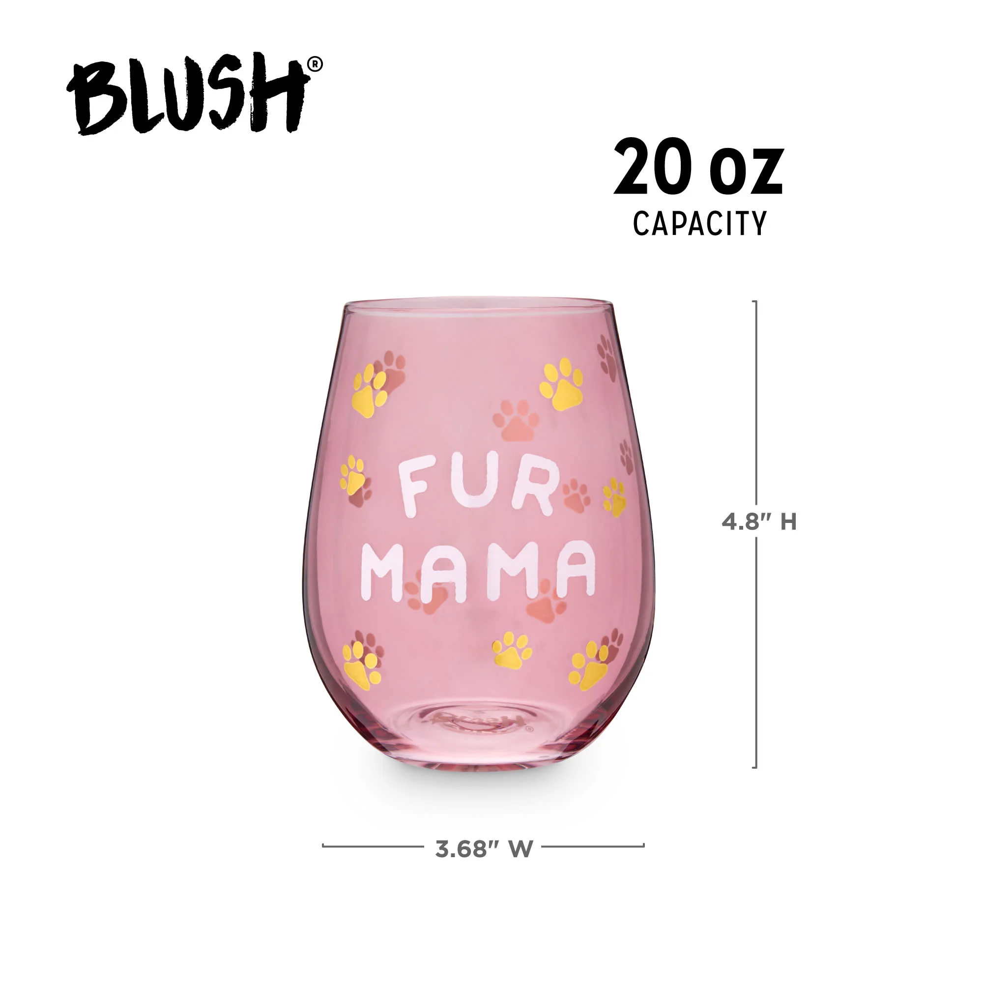 Fur Mama Stemless Wine Glass - Image 6